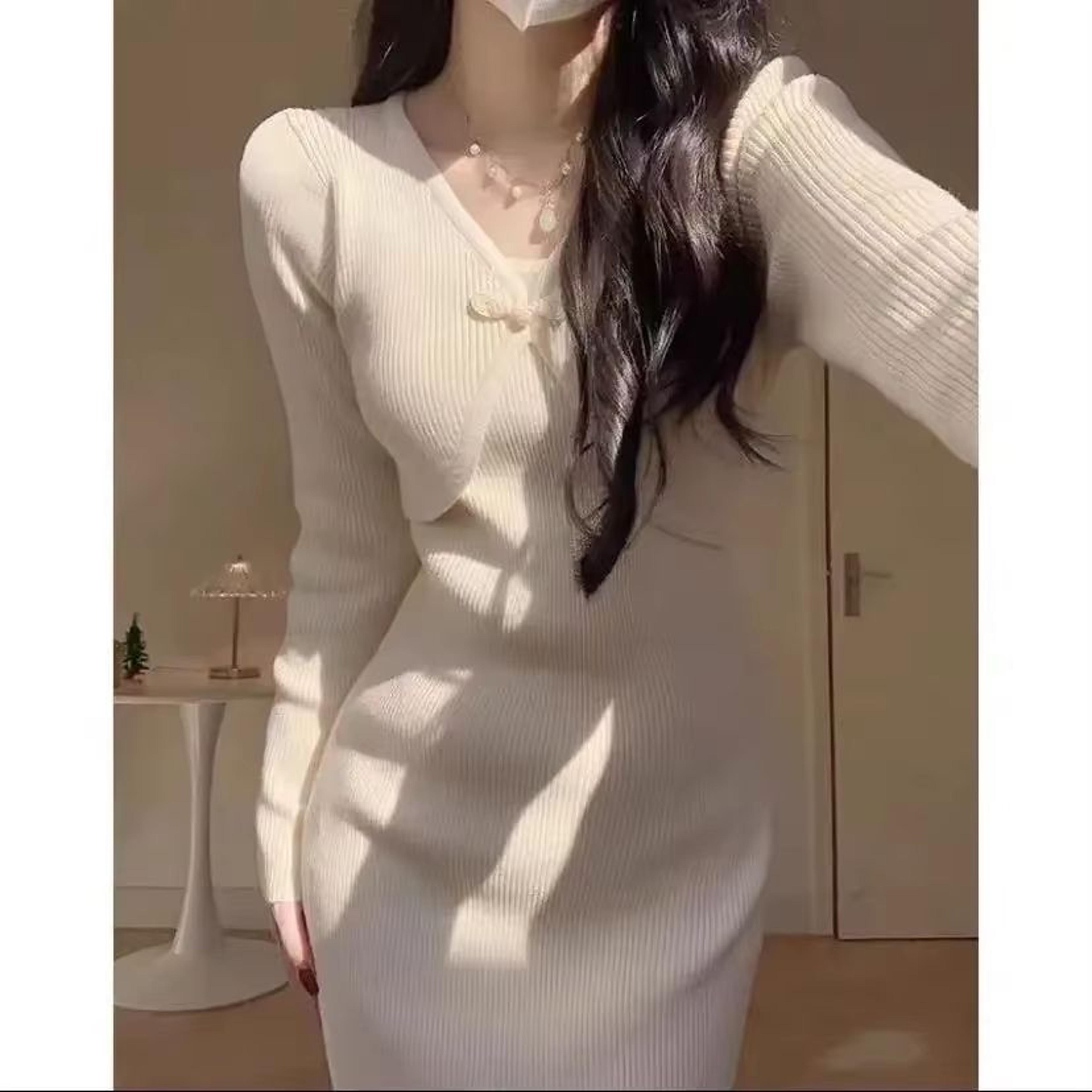 Elegant Red Crochet Knit Dress Vintage Bodycon Midi Dress Luxury Womens Knit Bodycon Dress 7
