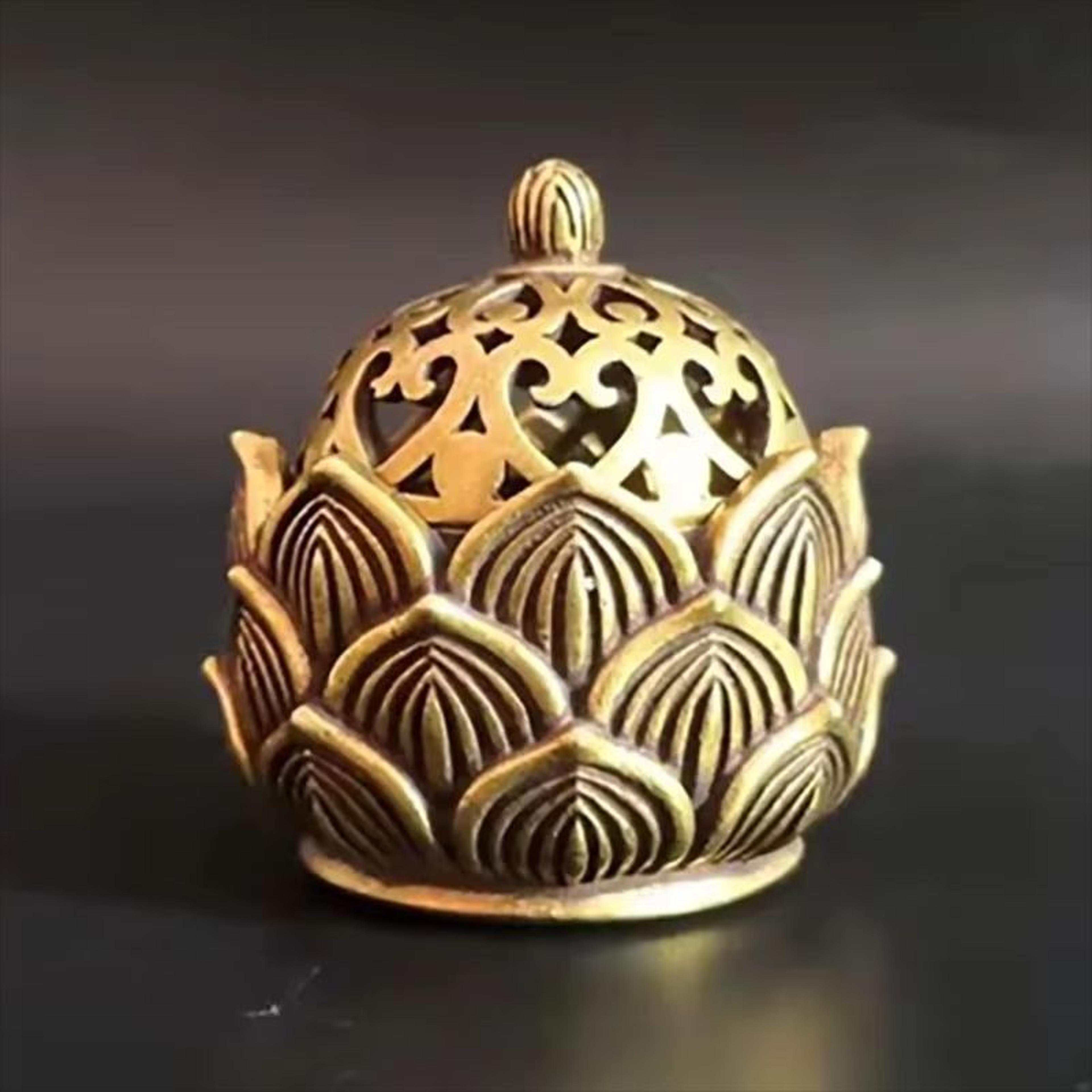 Mini Lotus Incense Cone Burner  Lotus Incense Holder Zen Meditation Decor 6