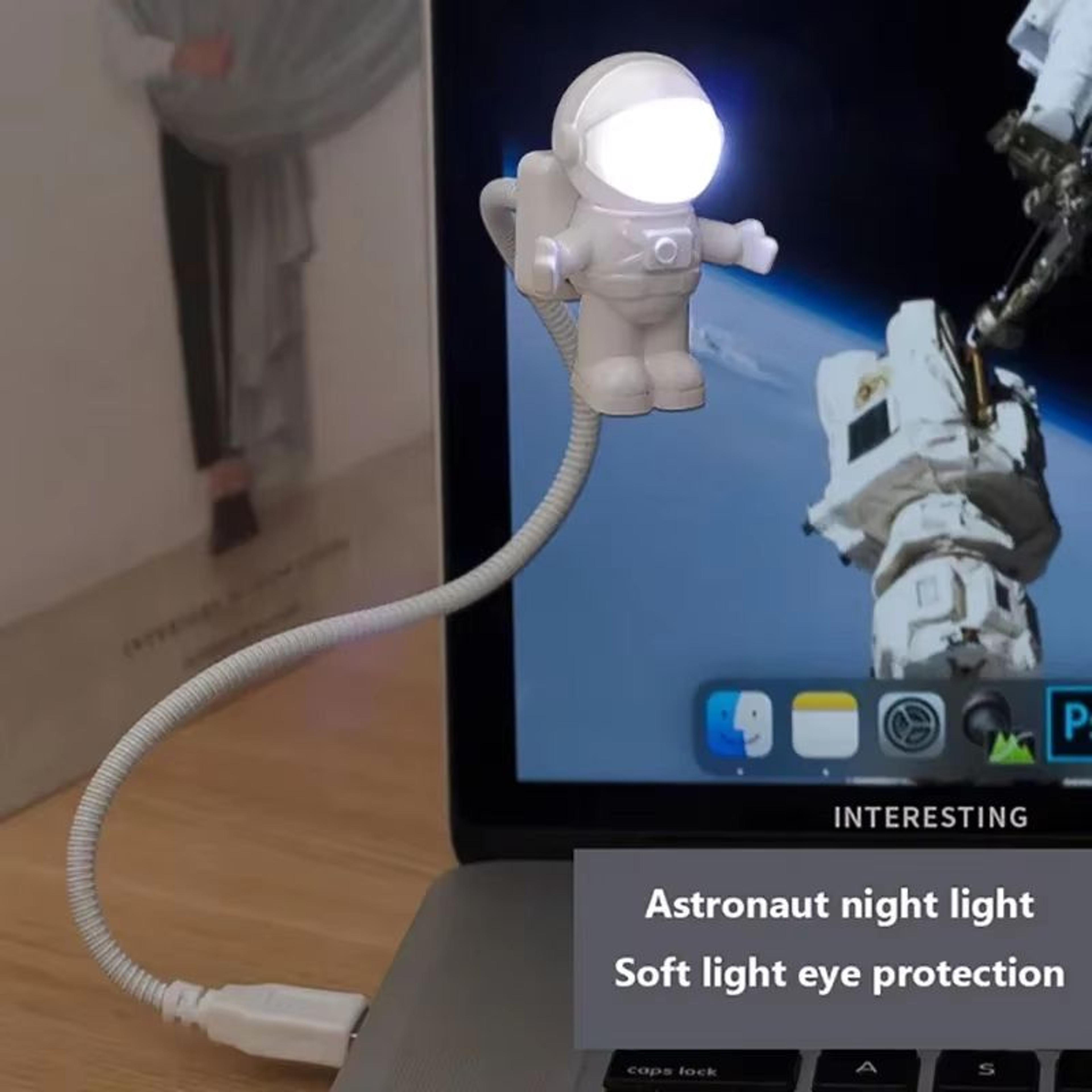 usb astronaut led desk lamp flexible portable reading light