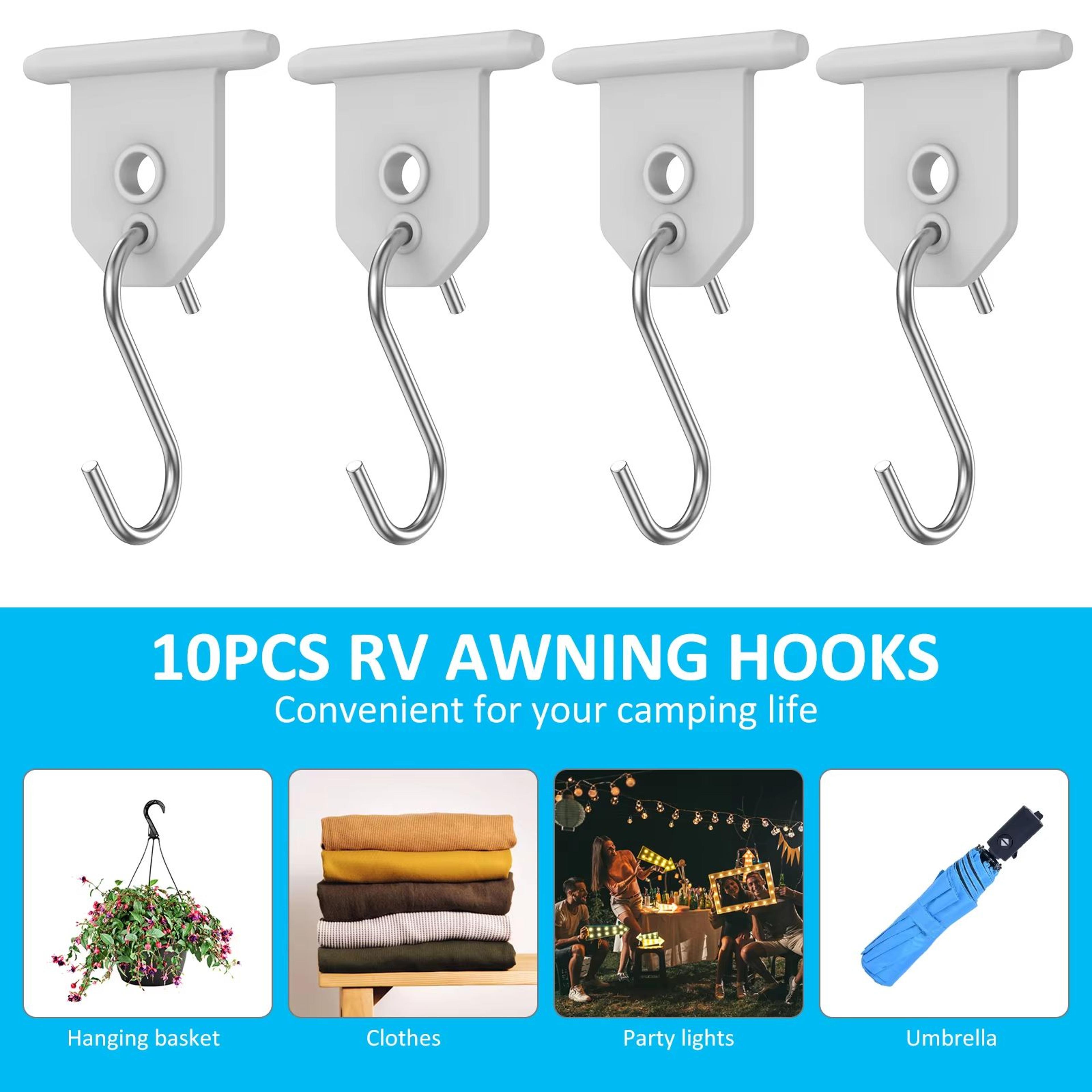Heavy Duty SShaped RV Awning Hooks Metal Camping Light And Gear Hangers 10PCS 1