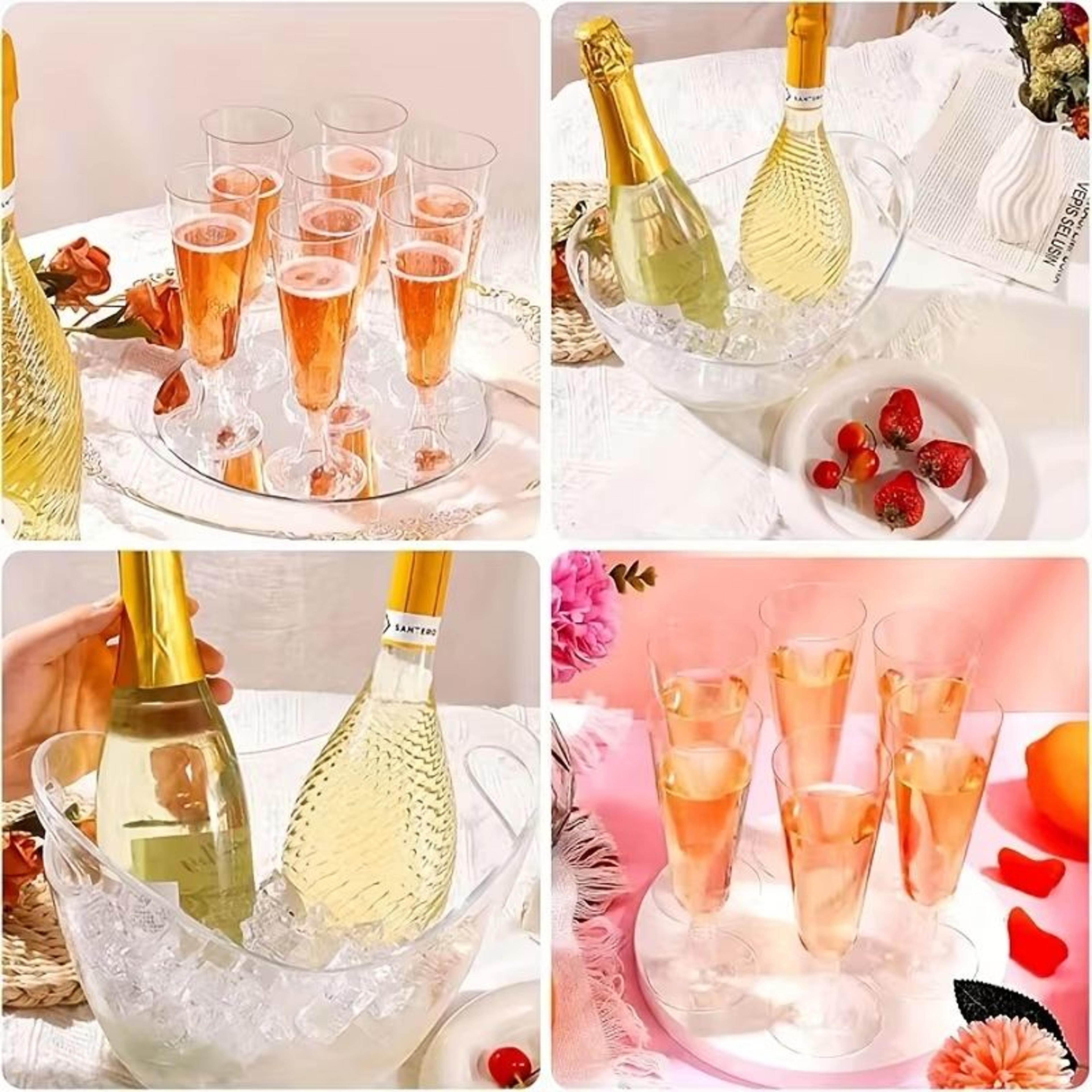 Elegant Transparent Acrylic Ice Bucket Wine And Beverage Cooler For Parties 5