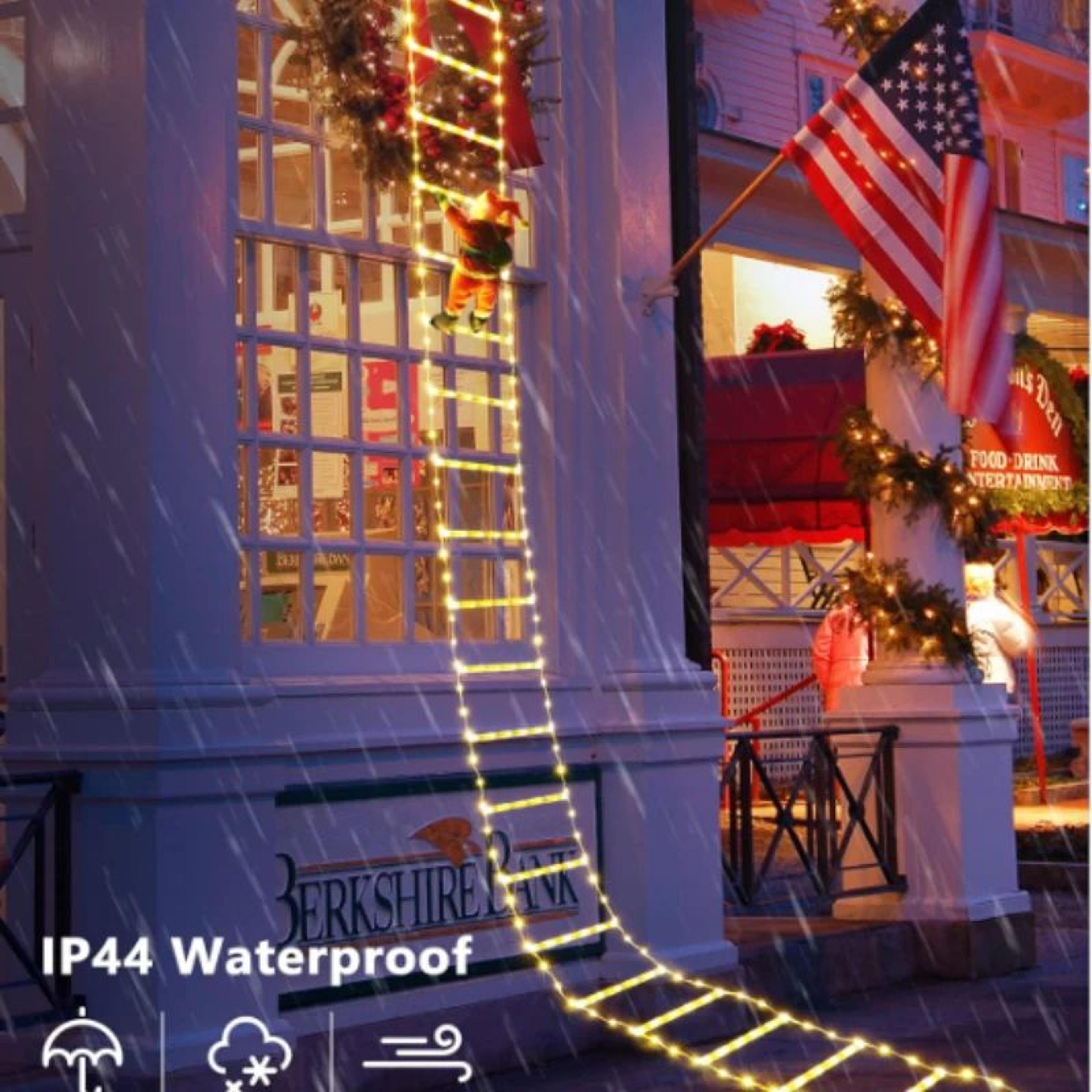 LED Santa Ladder Climbing Light With 8 Modes USB Powered Christmas Decor 3