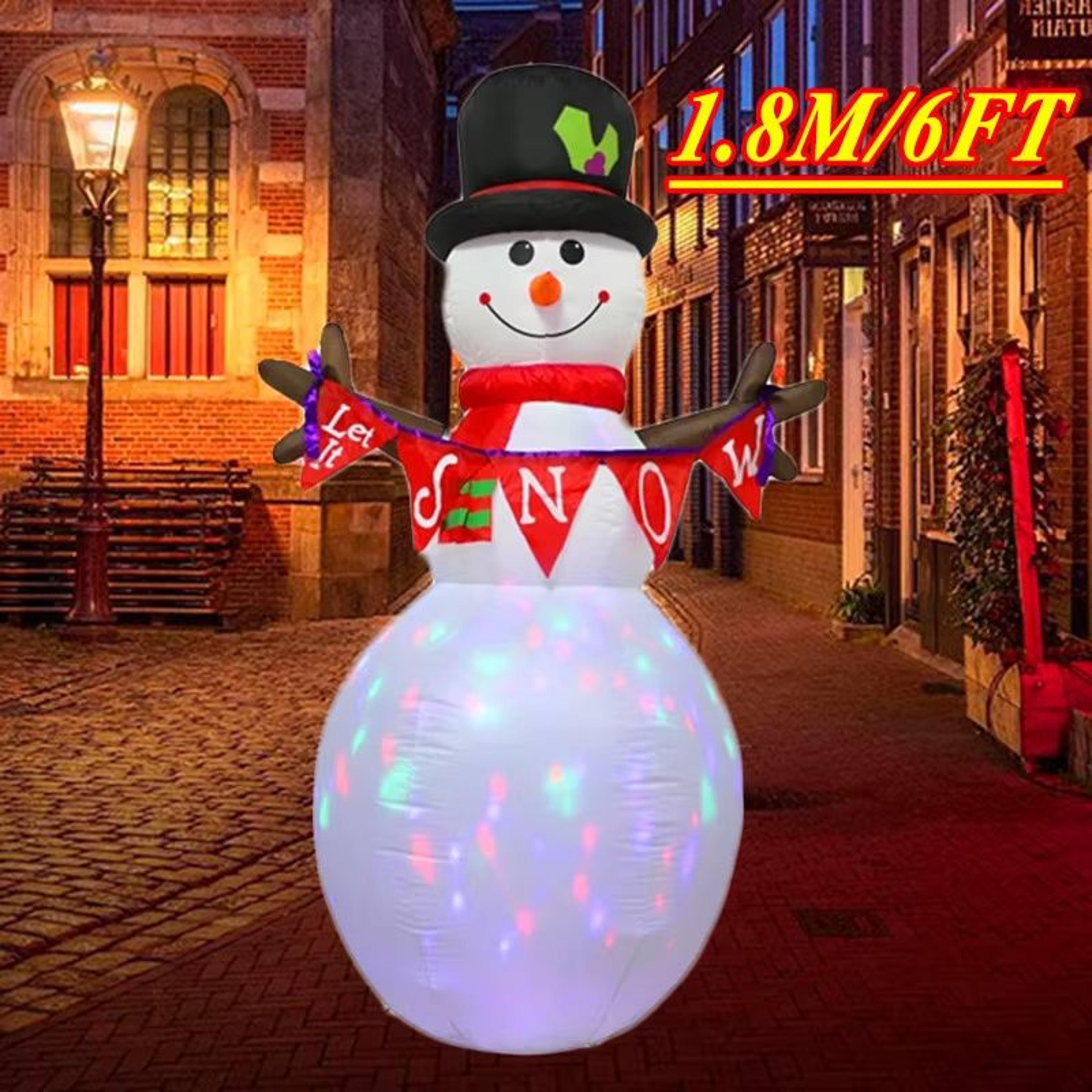 7087in Inflatable Christmas Decoration Santa Backpack LED Outdoor Holiday Display 10