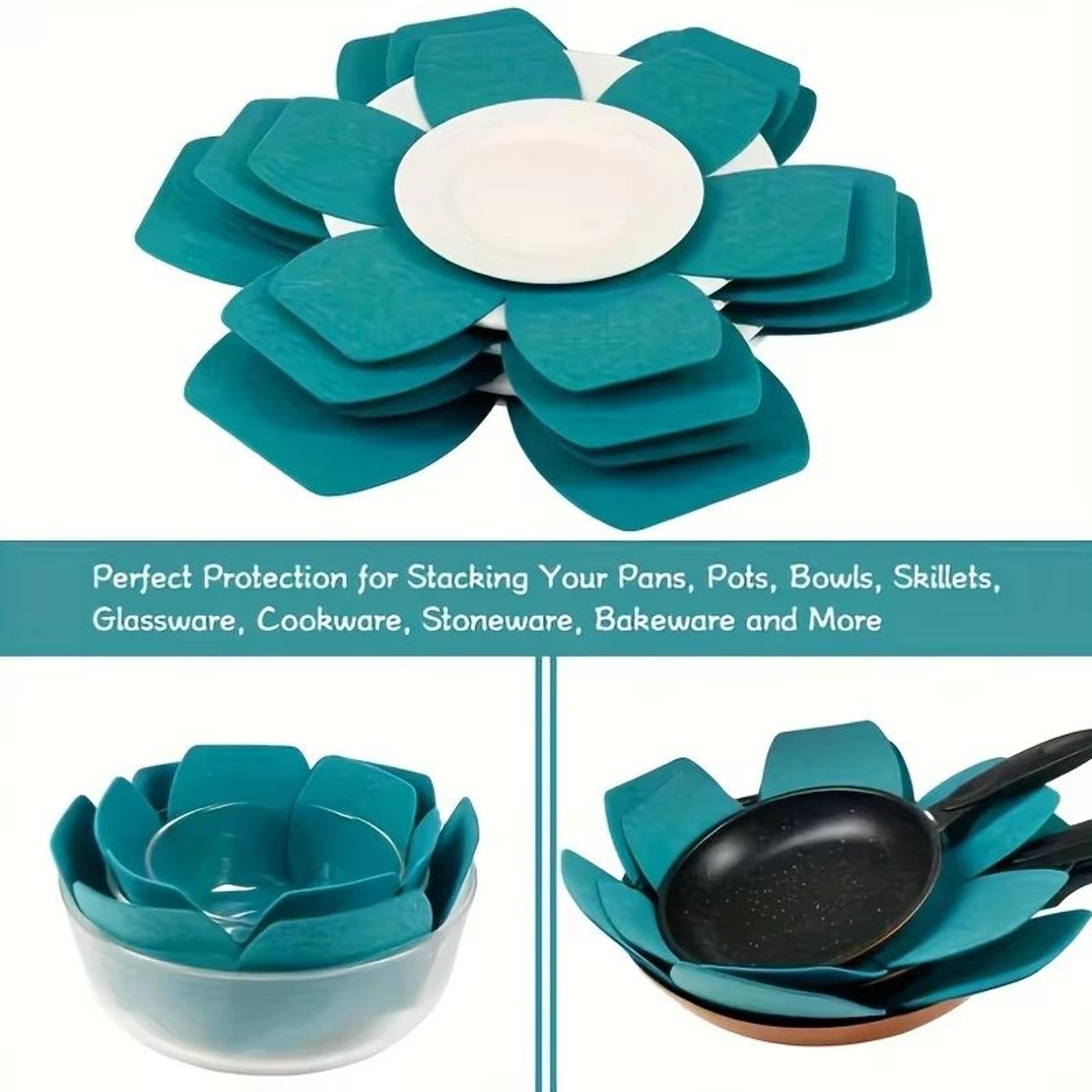 12Piece Felt Pot And Pan Protectors Anti Scratch Non Stick Cookware Divider Pads Set 2