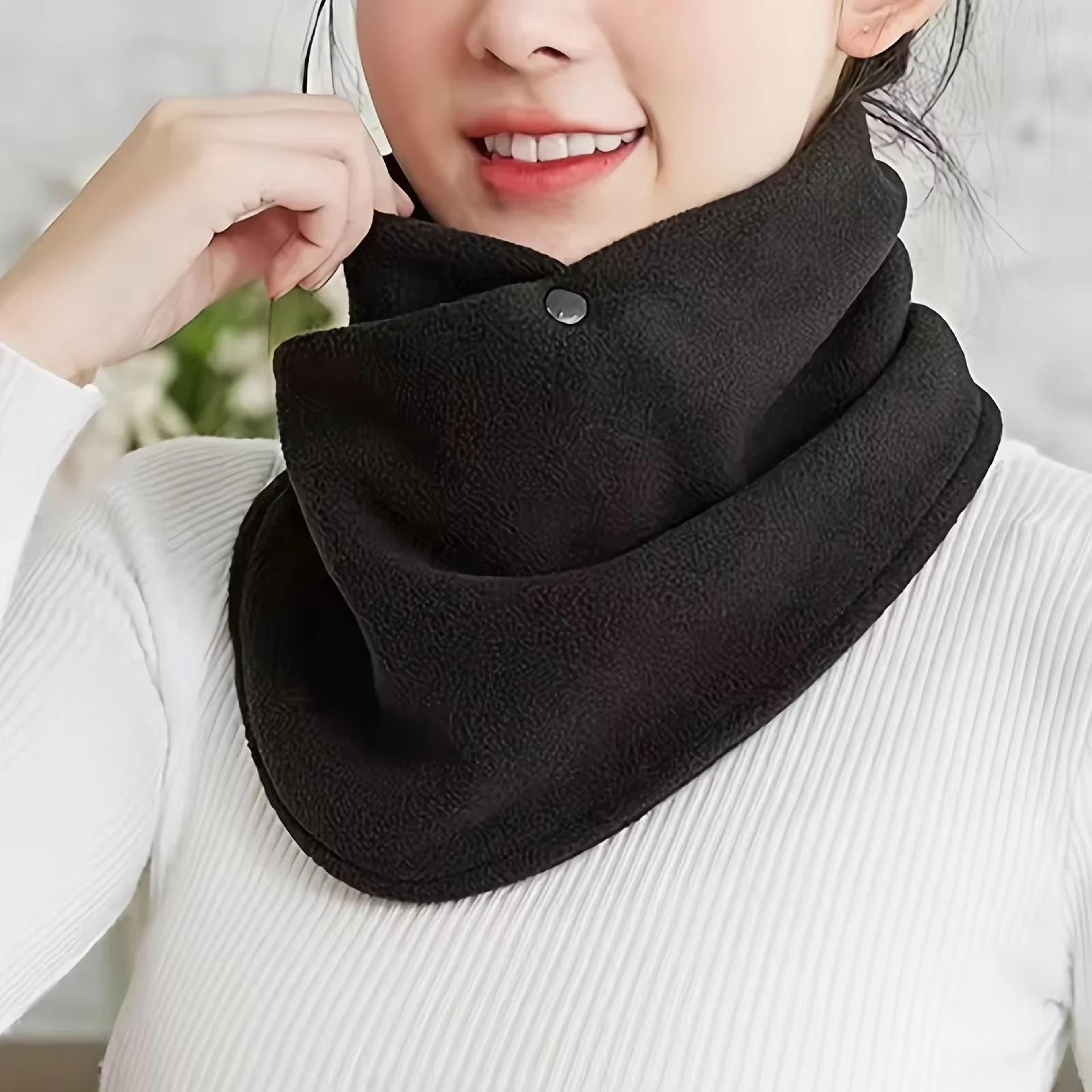 Womens Lamb Fleece Neck Warmer Snood Plush Fake Collar Winter Scarf One Size 1
