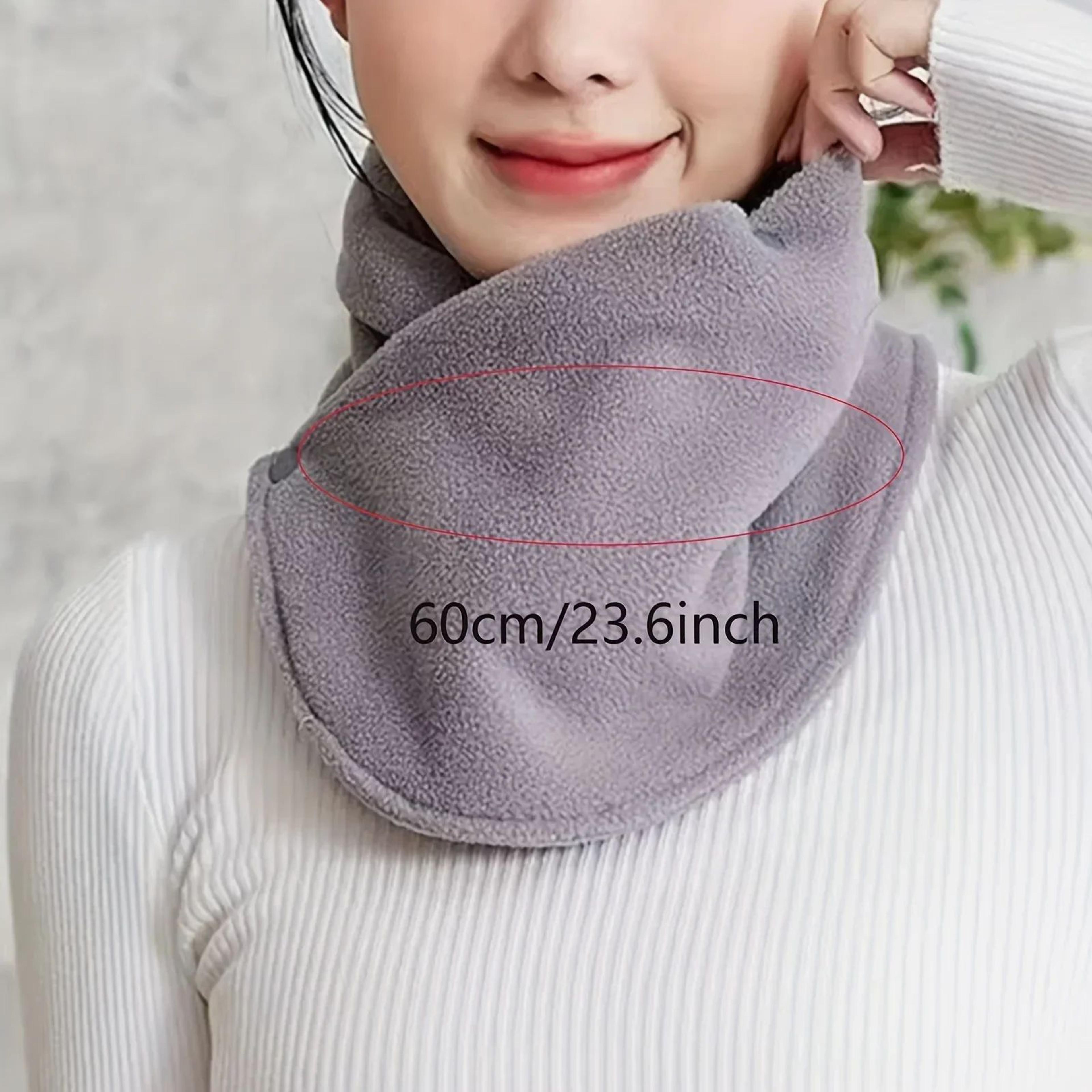 Womens Lamb Fleece Neck Warmer Snood Plush Fake Collar Winter Scarf One Size 2