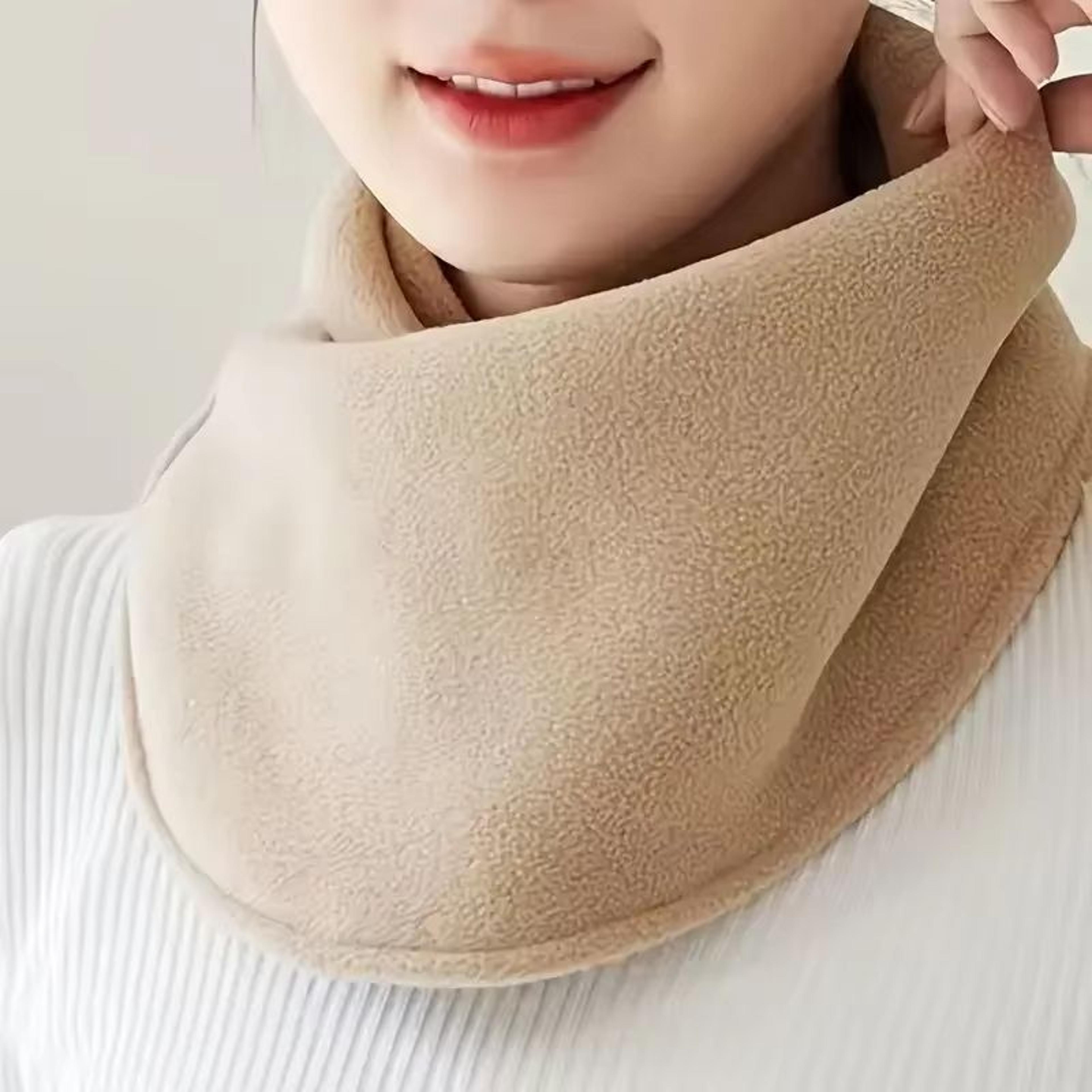 Womens Lamb Fleece Neck Warmer Snood Plush Fake Collar Winter Scarf One Size 10