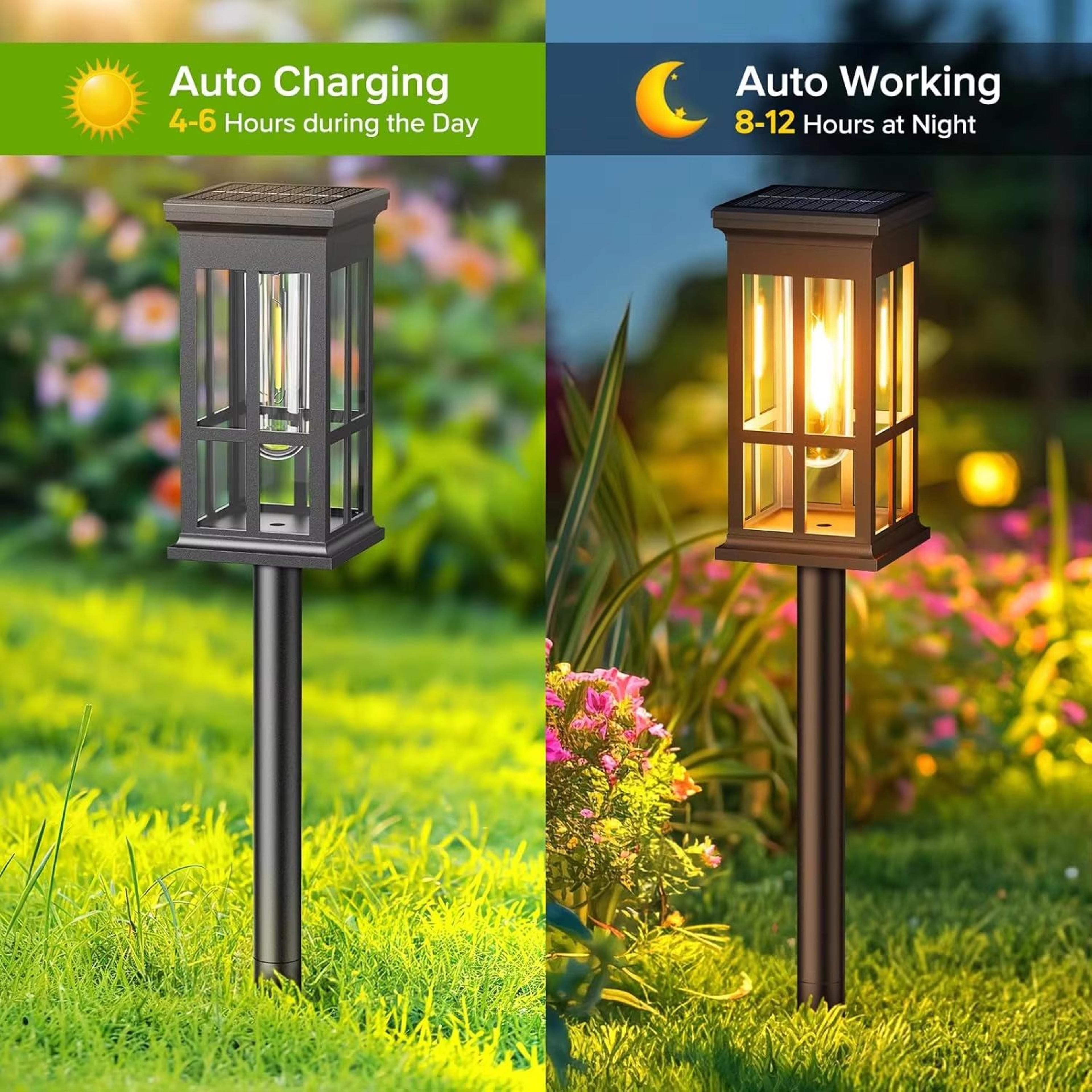 SolarGlow LED Pathway Lights Set For Garden Walkways And Outdoor Landscaping 1