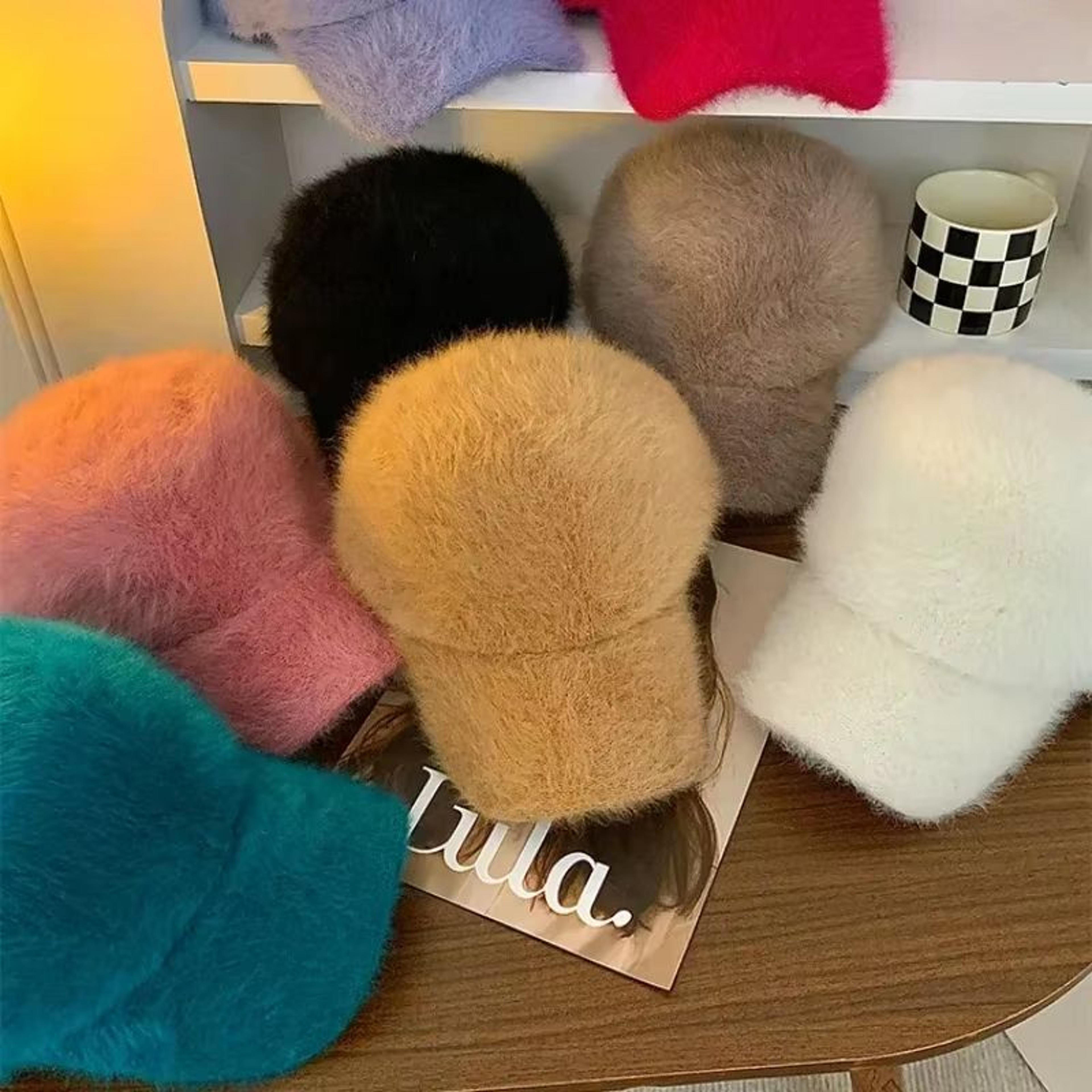 SoftFluff Rabbit Plush Baseball Cap For Women With Slim Face Fit 3
