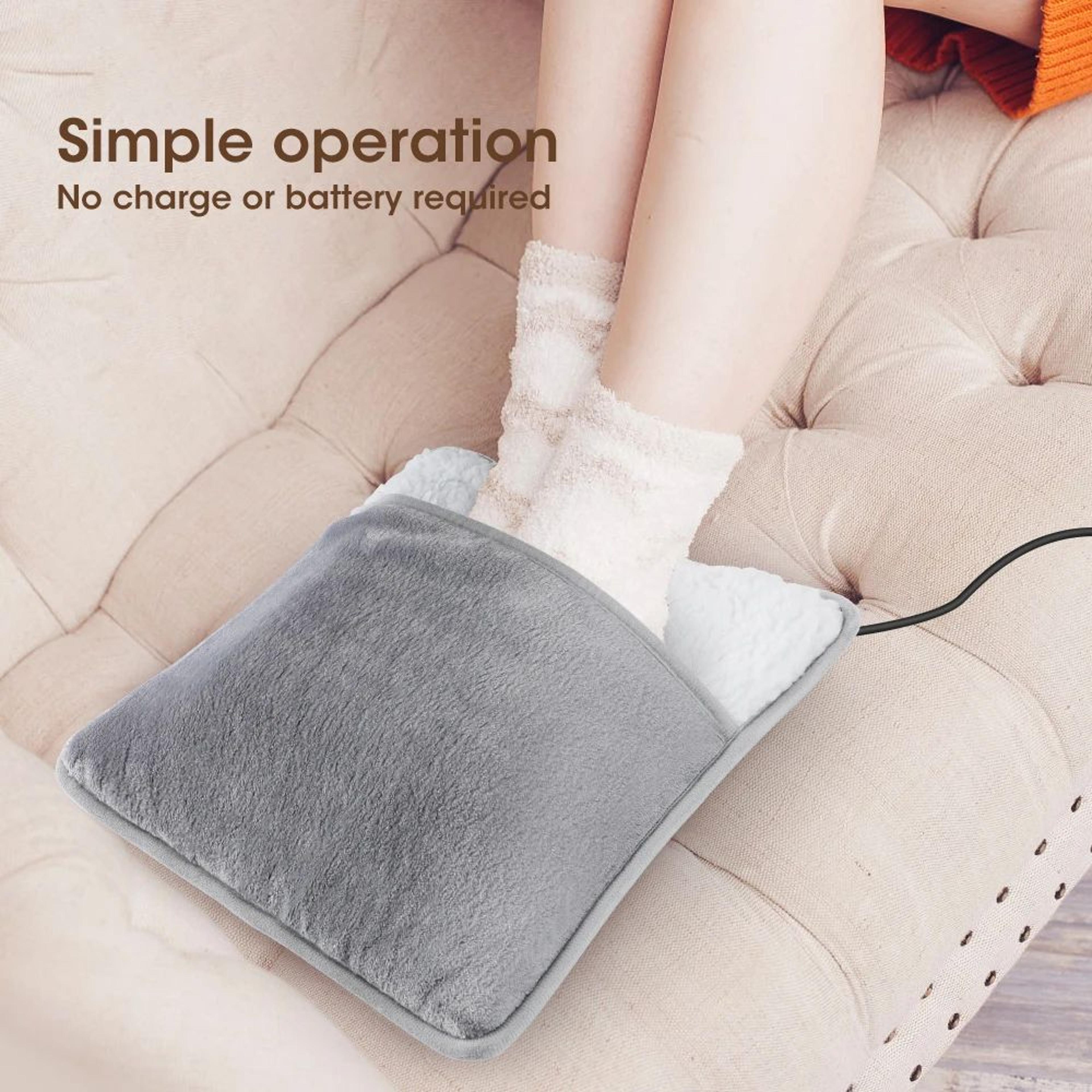 USB Electric Foot Warmer Heating Pad With Plush Washable Cover 1
