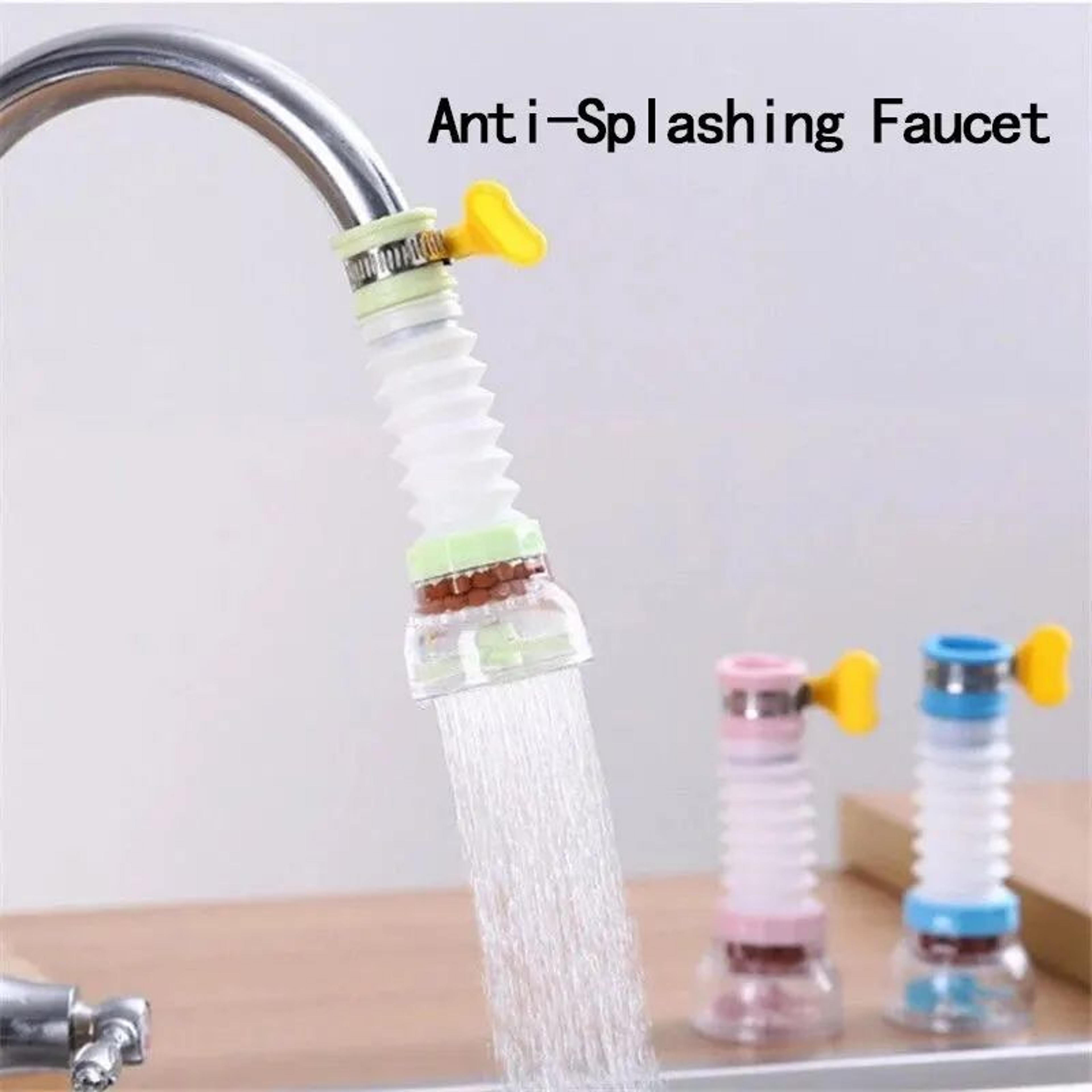 1080° rotating faucet extender with splash filter – adjustable kitchen tap aerator for flexible water flow
