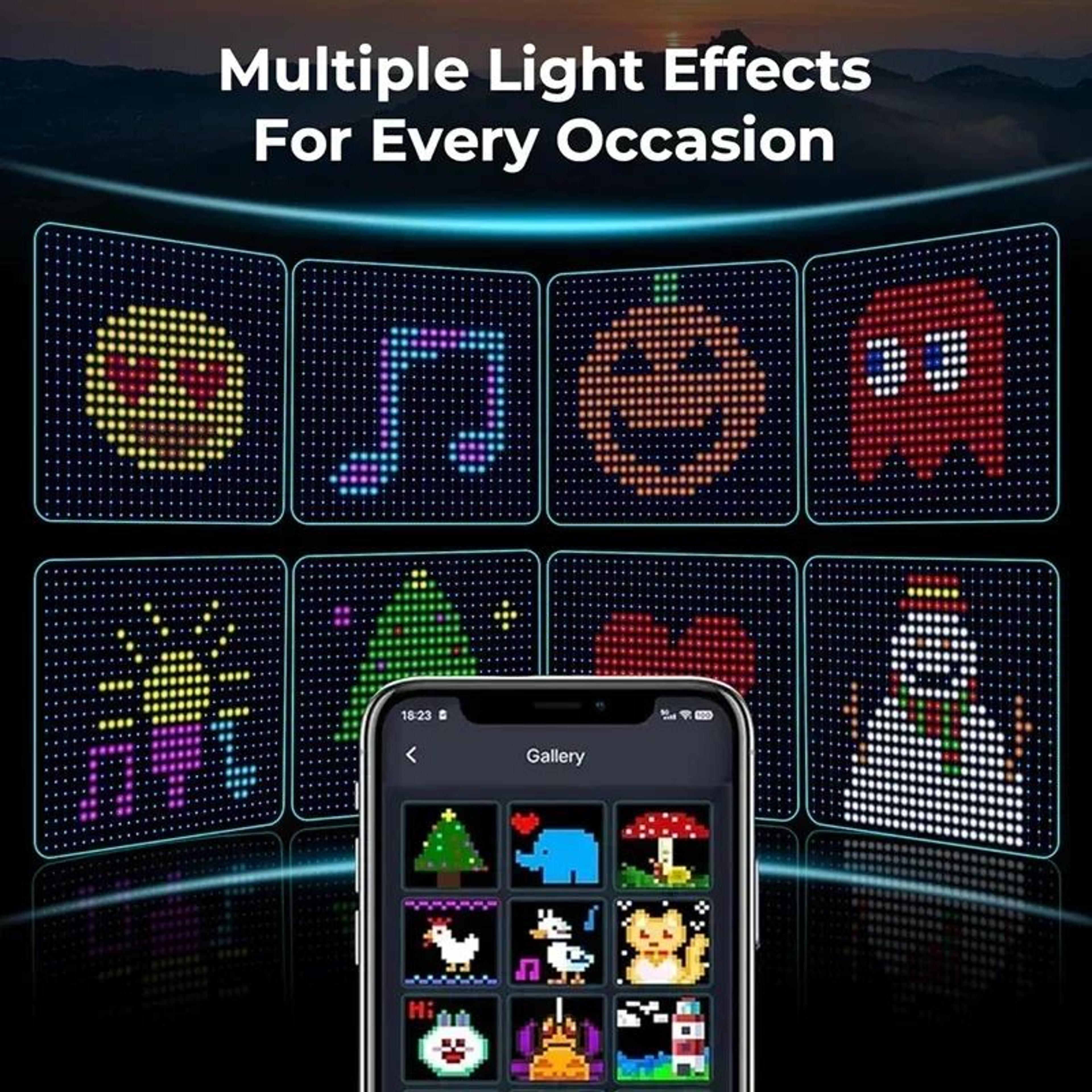 Smart LED Curtain Lights With App Control Music Sync Waterproof DIY Display Lights 2
