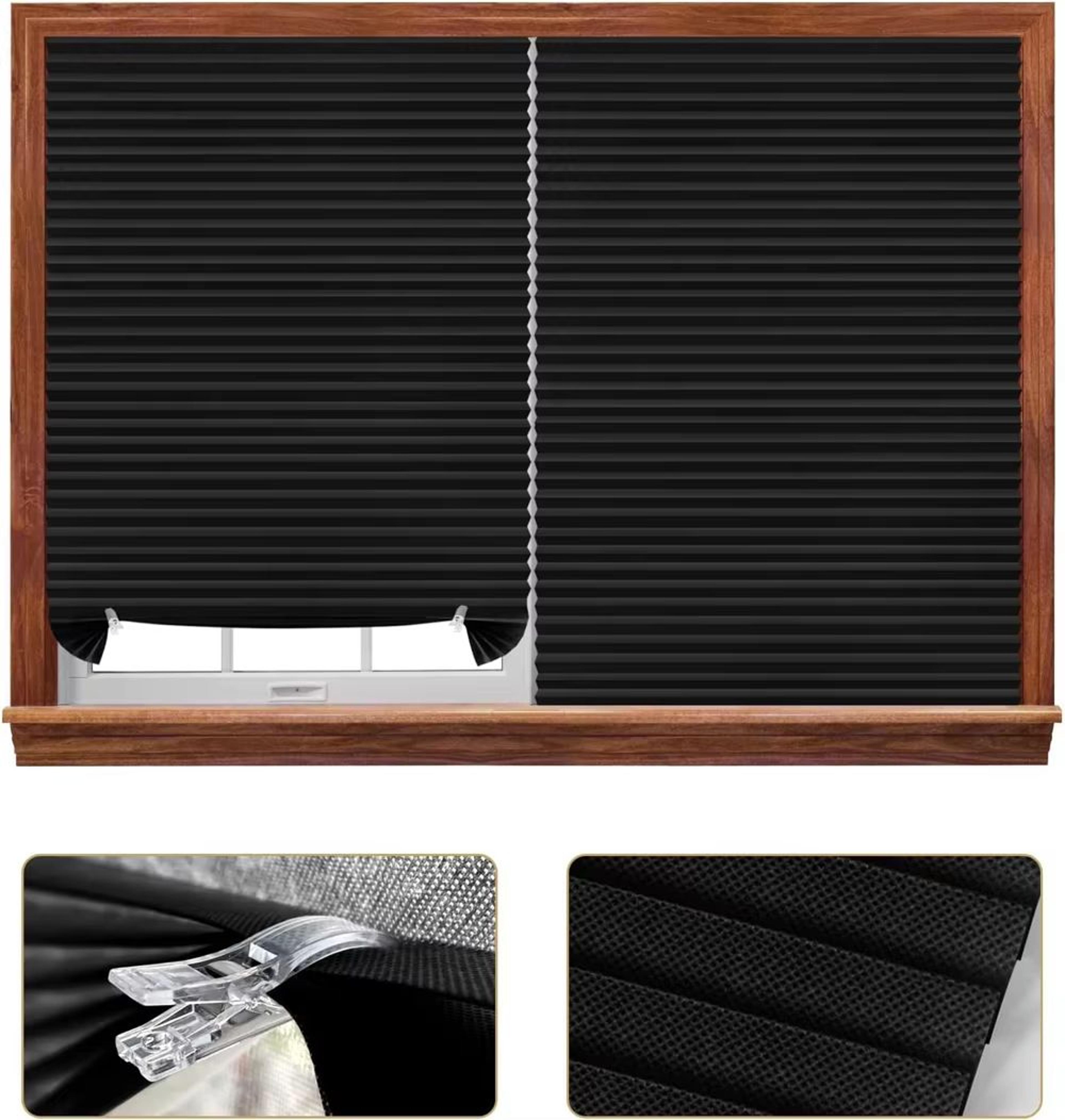 Self Adhesive Pleated Window Blinds Half Curtain For Bathroom Balcony And Living Room Privacy Shade 3