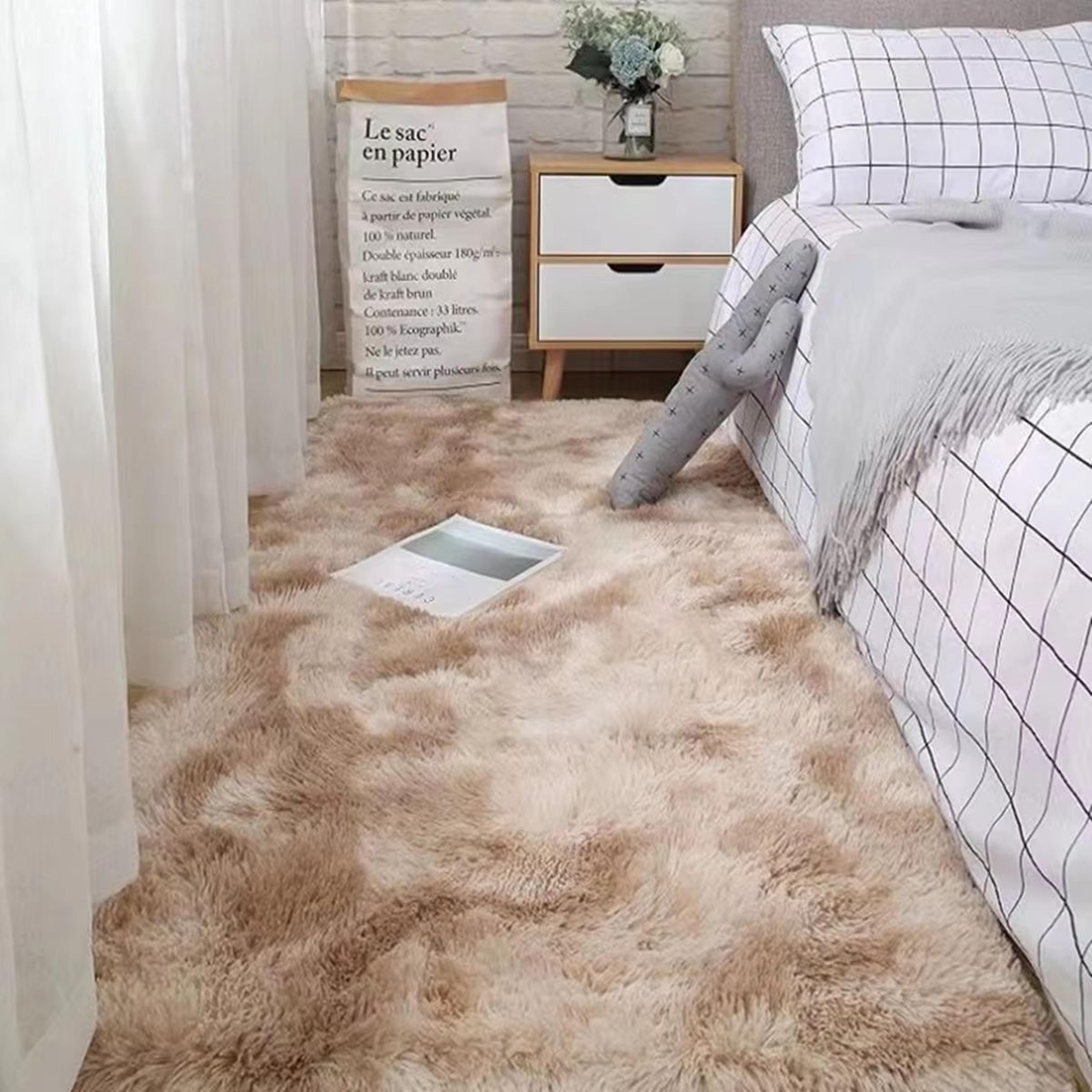 Cozy Tie Dye Fluffy Shag Area Rug For Bedroom And Living Room 6