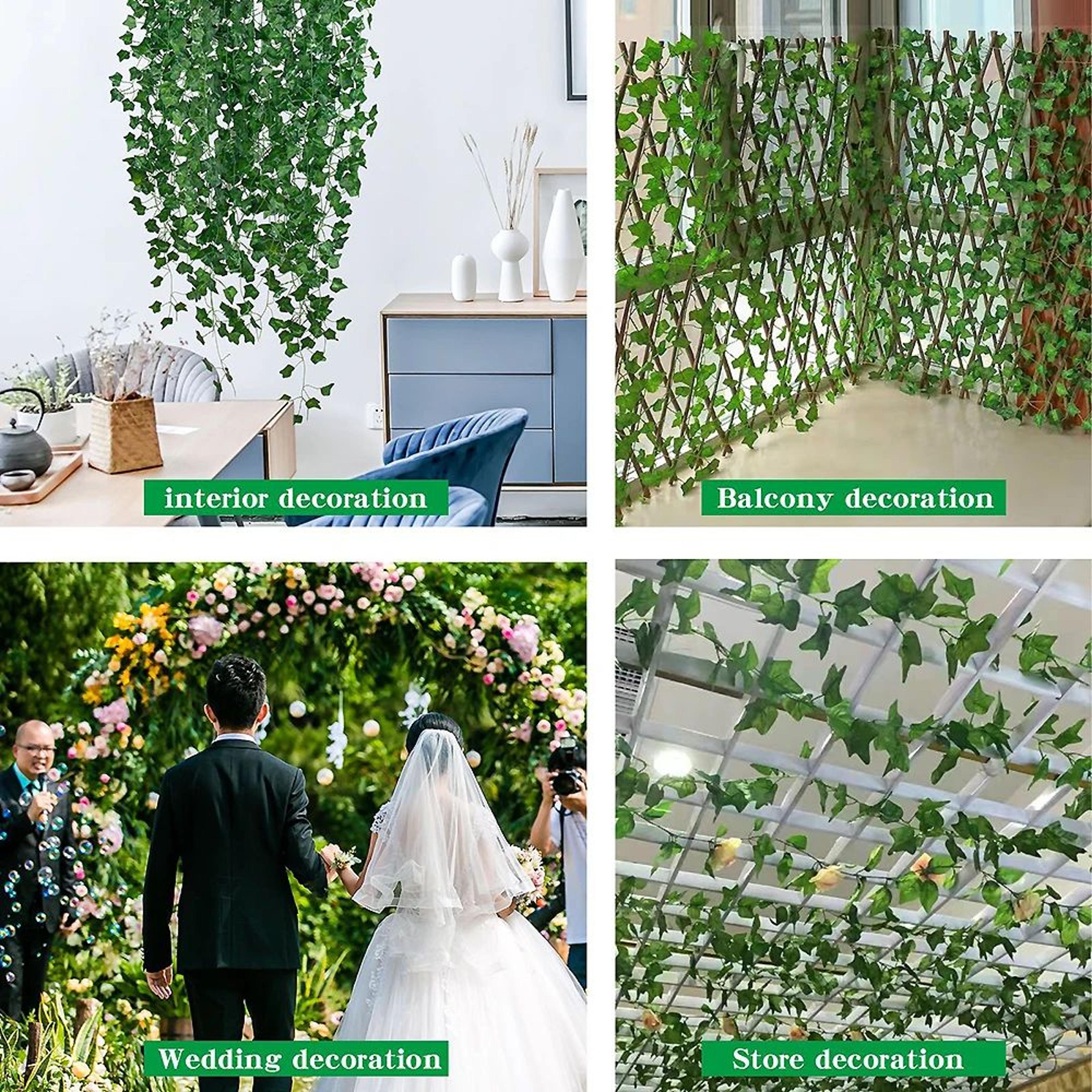 Artificial Ivy Leaves Garland Vine Decor 66ft To 328ft Hanging Greenery 2