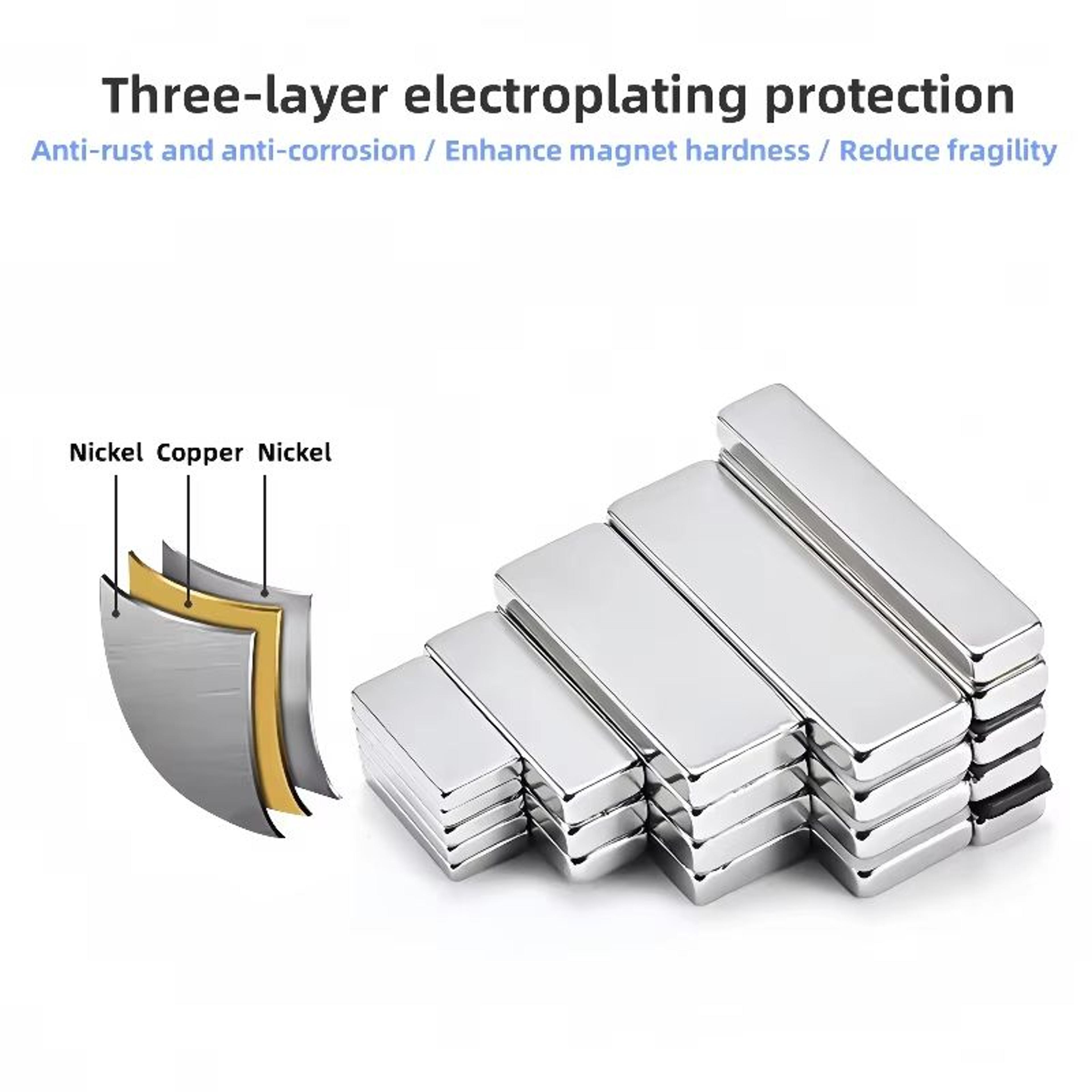 Ultra Strong N52 Square Neodymium Magnets 118197in Heavy Duty Magnetic Set 2