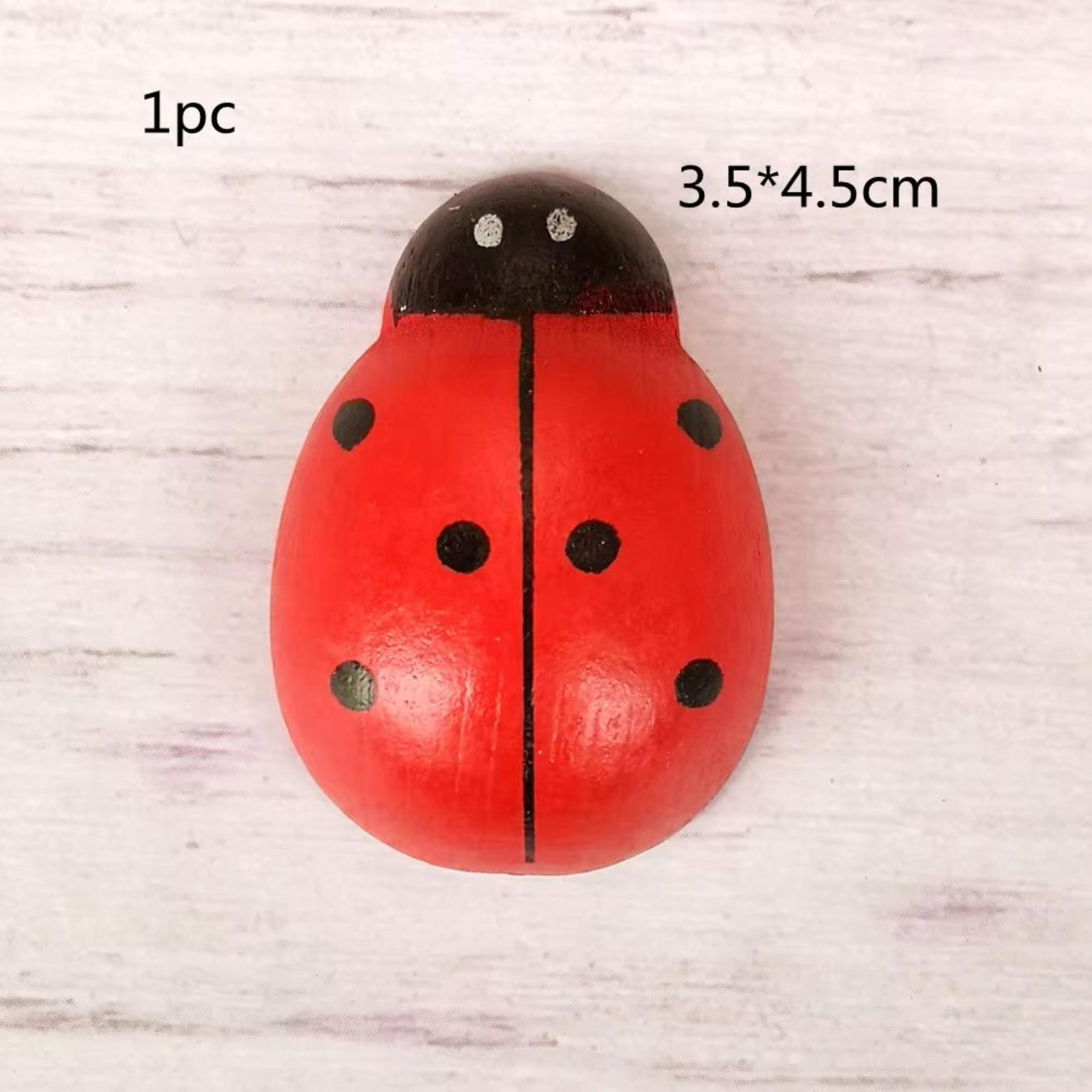 Mini Wooden Ladybug Fairy Garden Decor DIY Craft Accessory For Plants And Terrariums 6