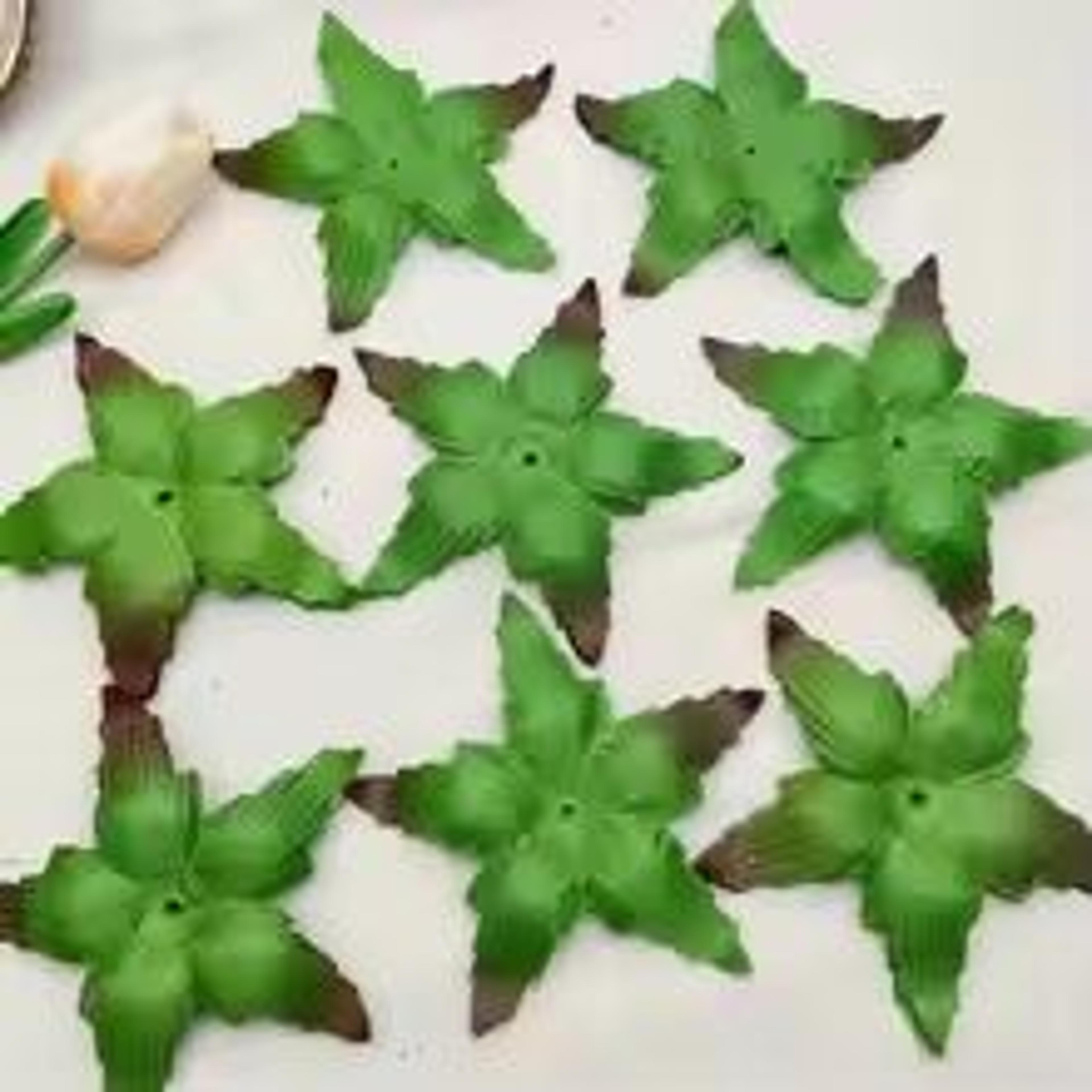 realistic artificial rose leaves 50/100pcs diy bouquet decoration accessories