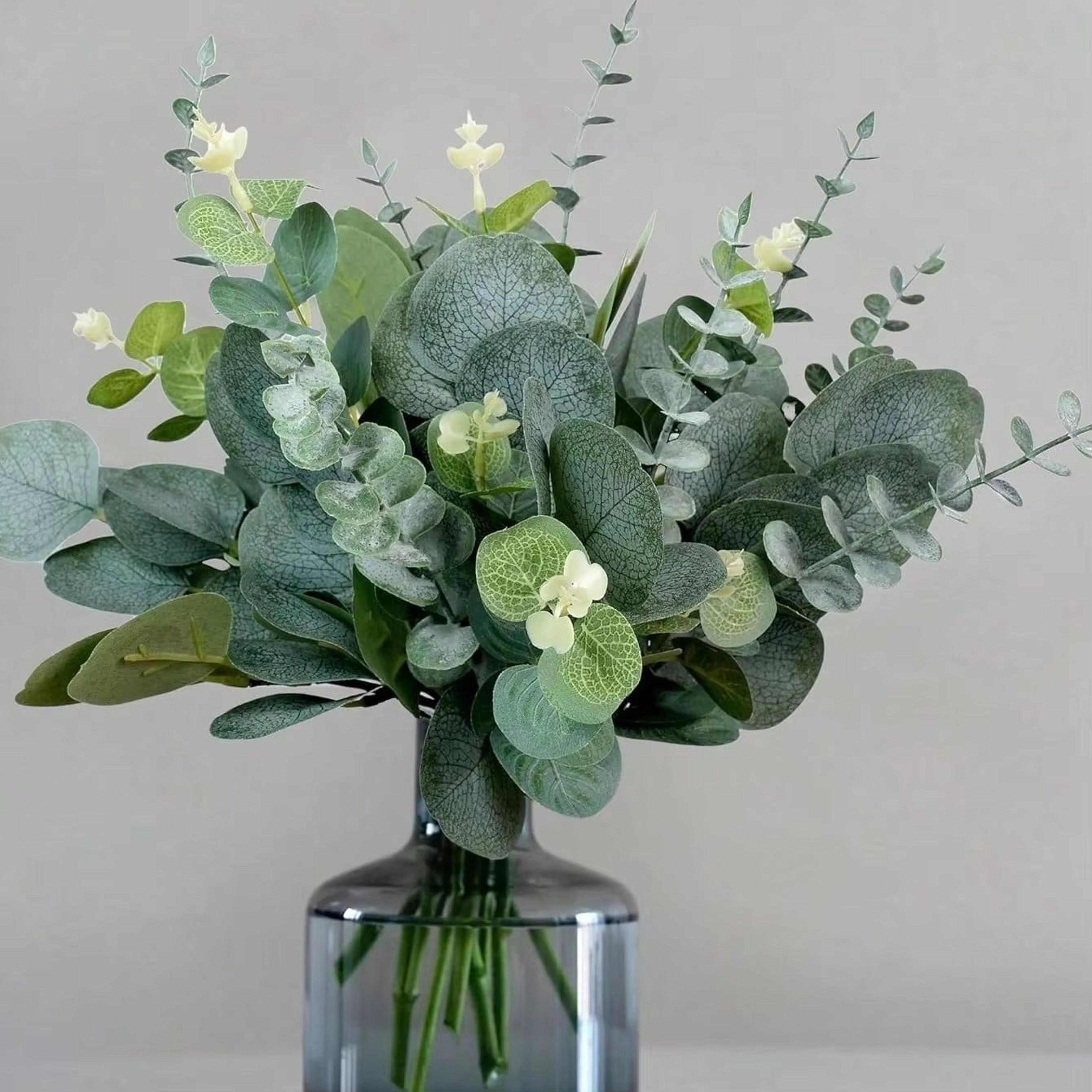 Artificial Eucalyptus Bouquet Set Faux Greenery Stems For Home And Event Decor 1