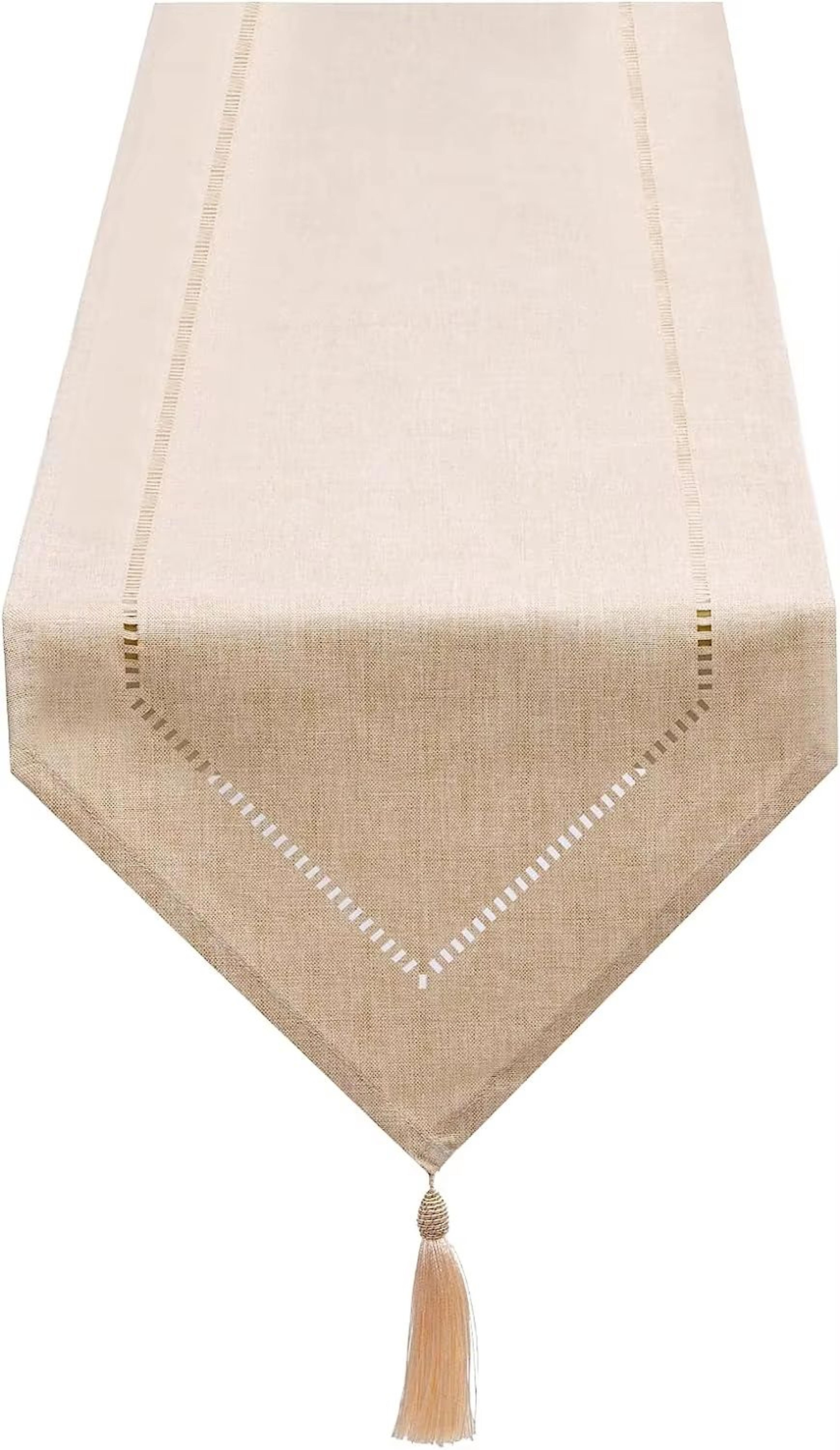 Modern Linen Table Runner For Dining Table Elegant Solid Color Table Decor 9