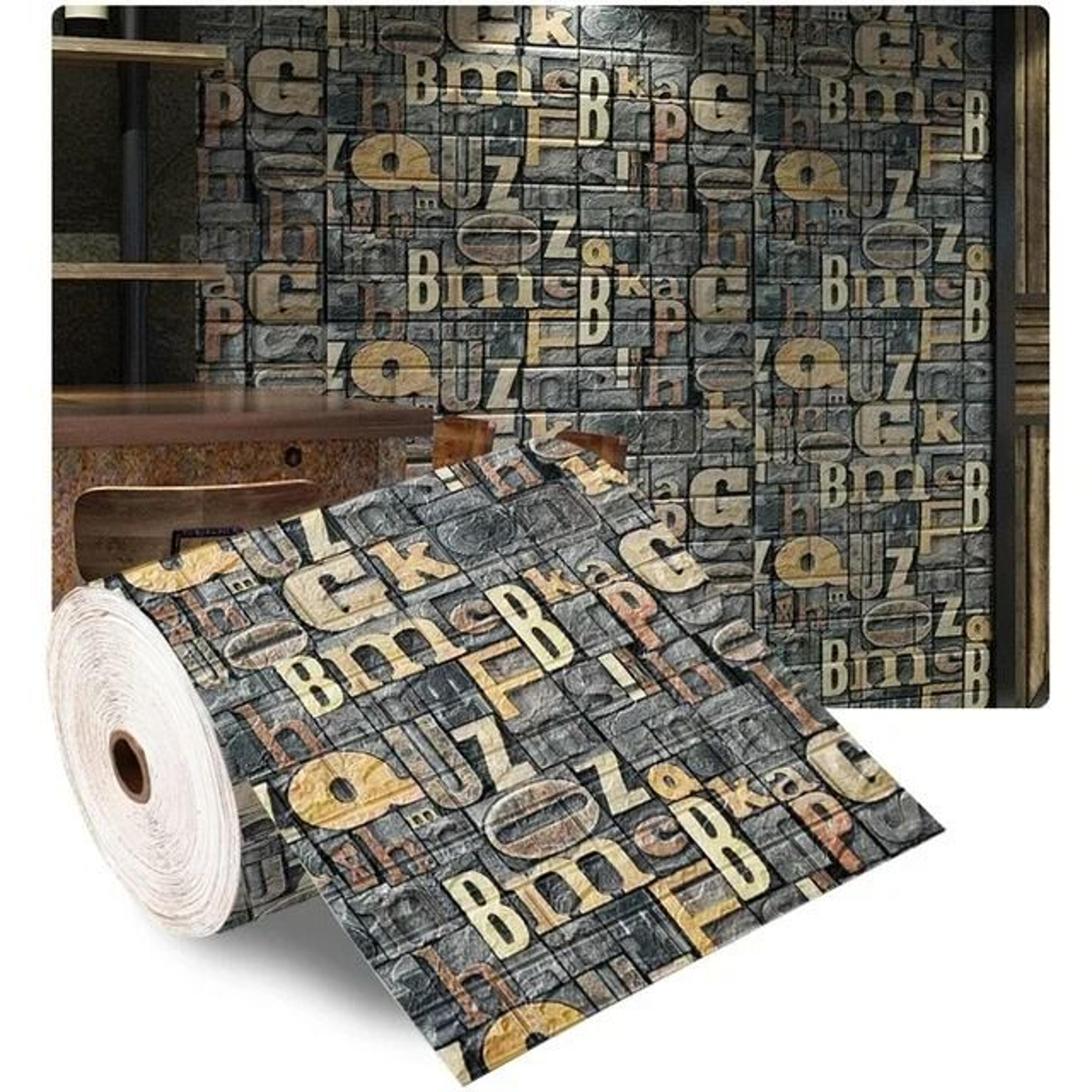 3D Foam Brick Wall Panels Self Adhesive Peel And Stick Wallpaper For Living Room  TV Backdrop 6