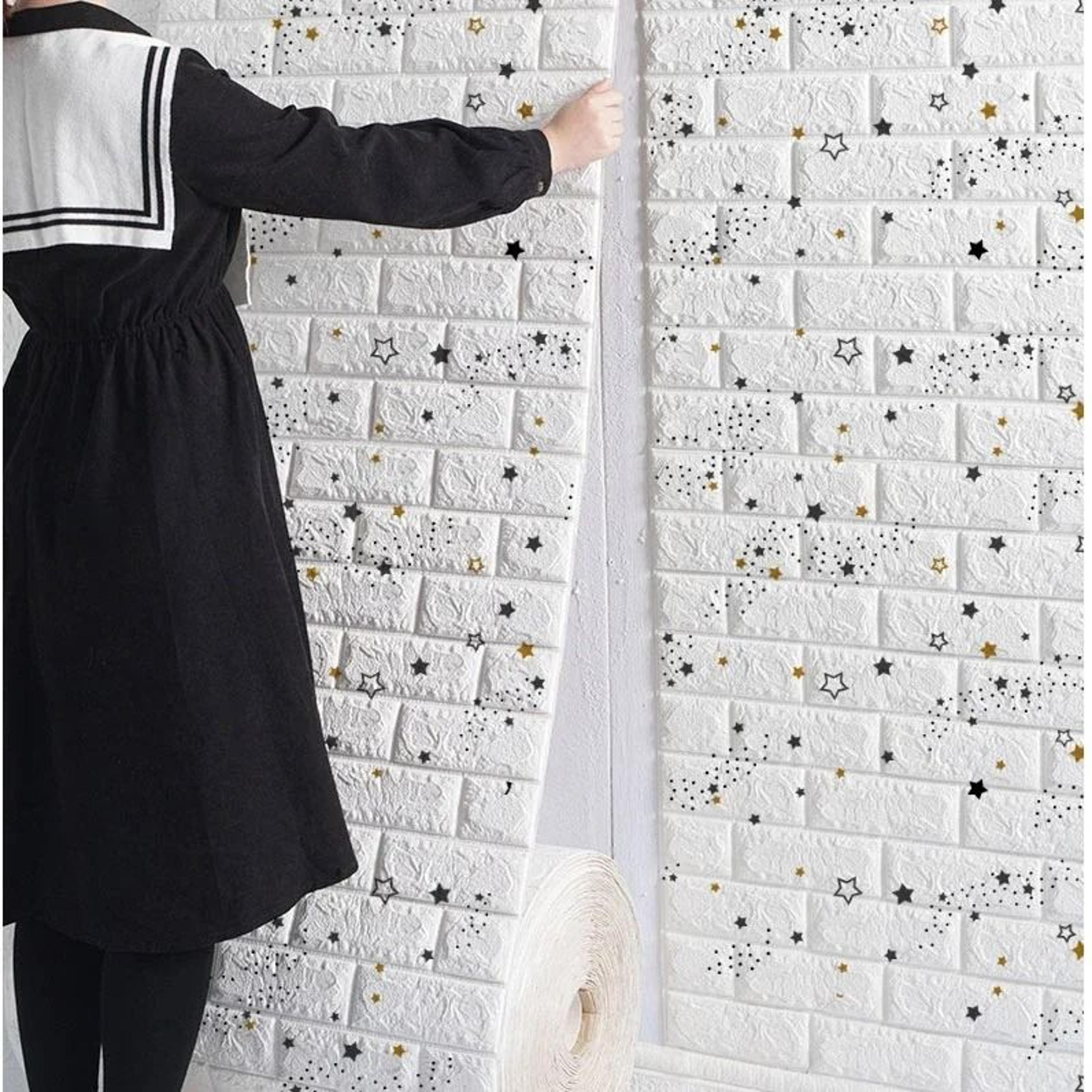 3D Foam Brick Wall Panels Self Adhesive Peel And Stick Wallpaper For Living Room  TV Backdrop 21