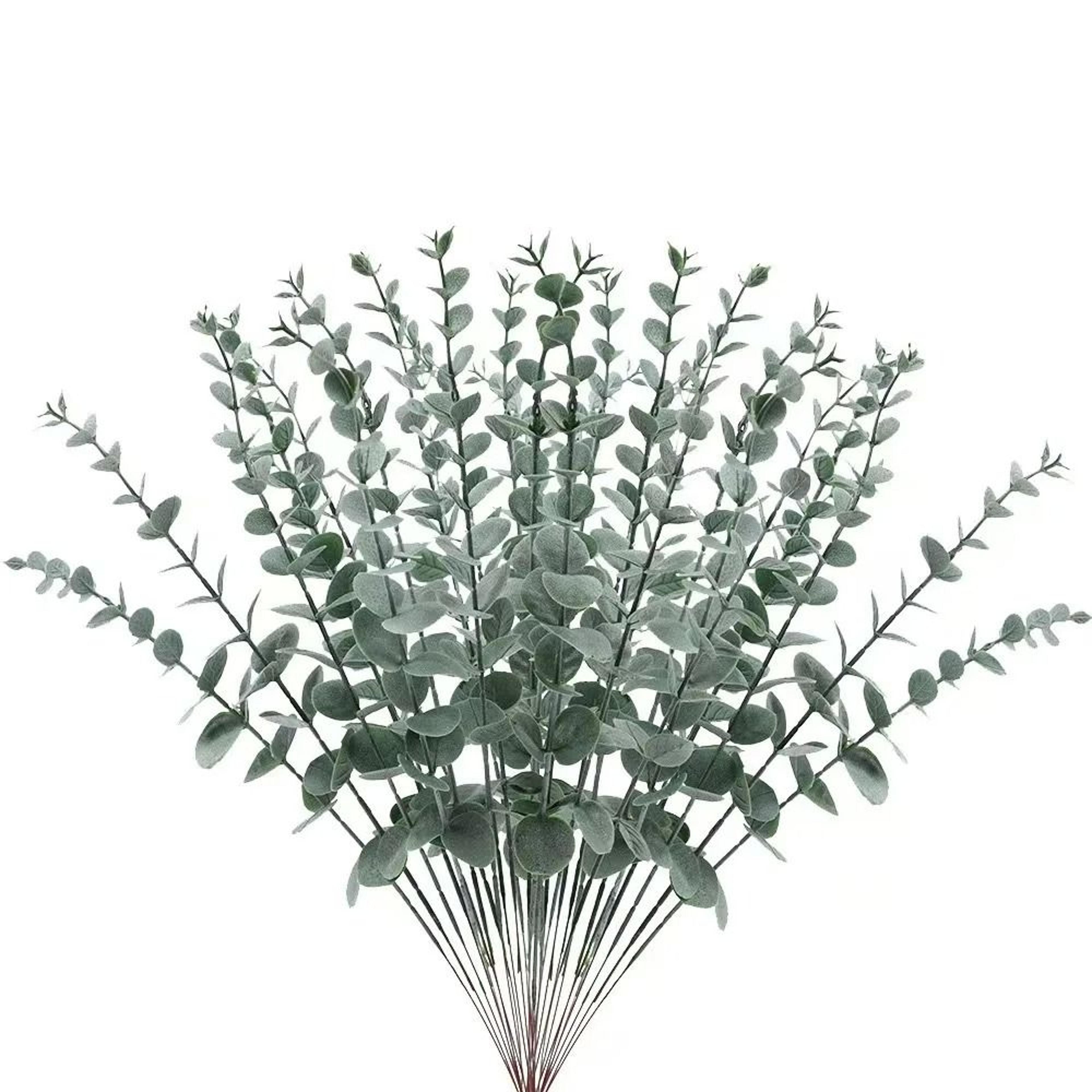 1020PCS Artificial Eucalyptus Stems Realistic Faux Greenery Bouquet For Home  Wedding Decor 7