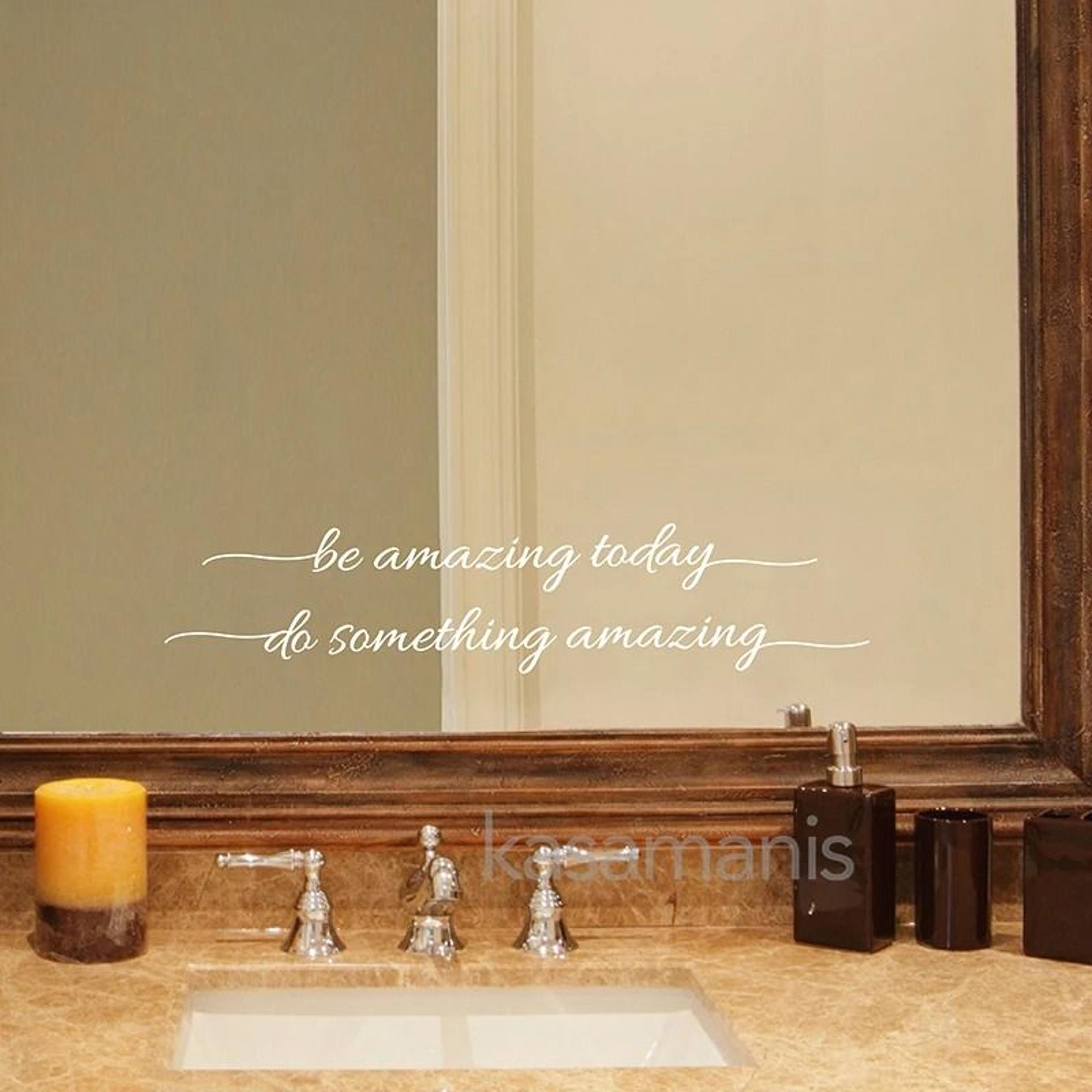 You Look Amazing Mirror Vinyl Decal For Bathroom  Bedroom Inspiration 2