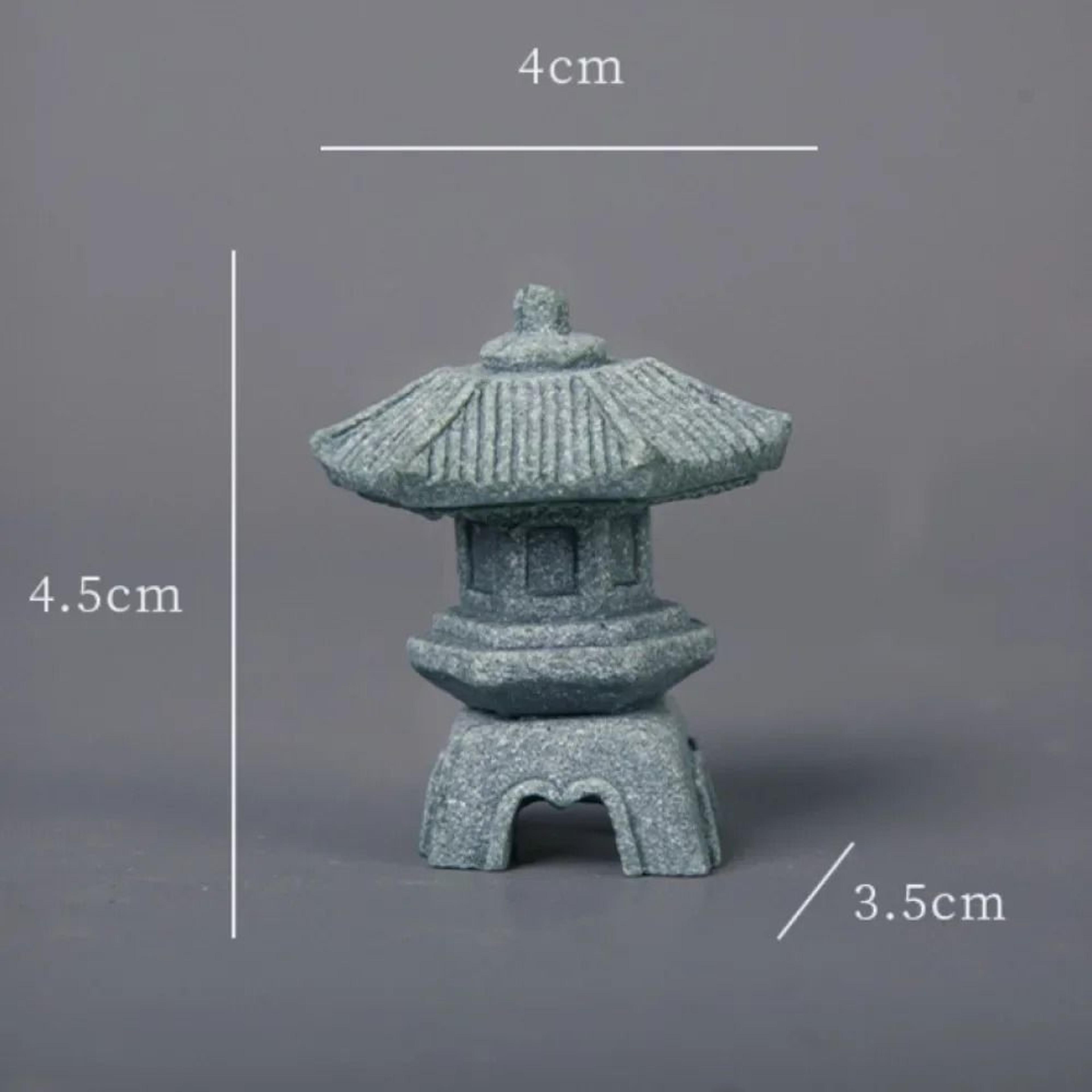 Mini Pagoda Lantern Light Zen Garden Statue For Bonsai  Micro Landscapes 7