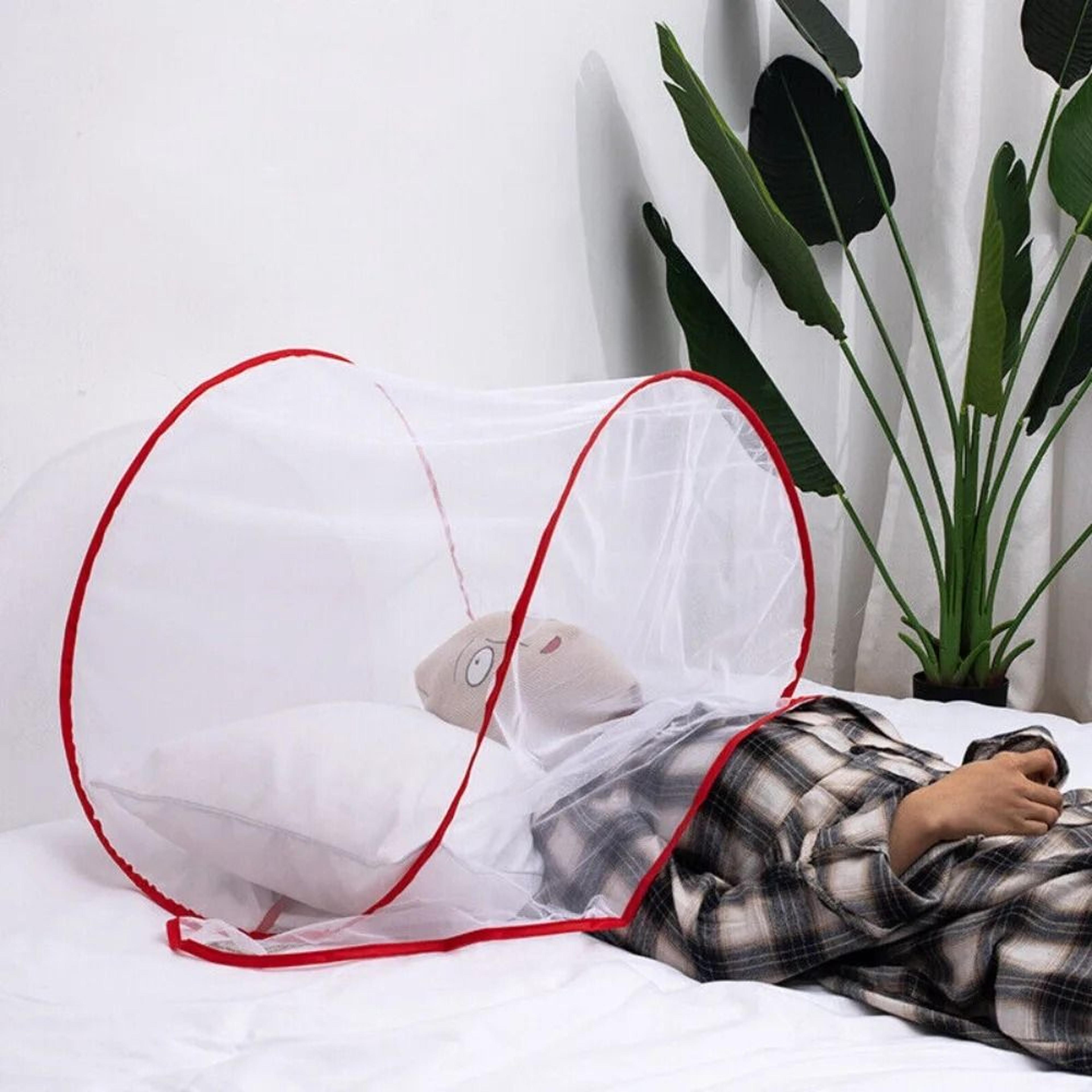 Portable PopUp Mini Mosquito Net Head Cover Lightweight Foldable Face Protection Net 1