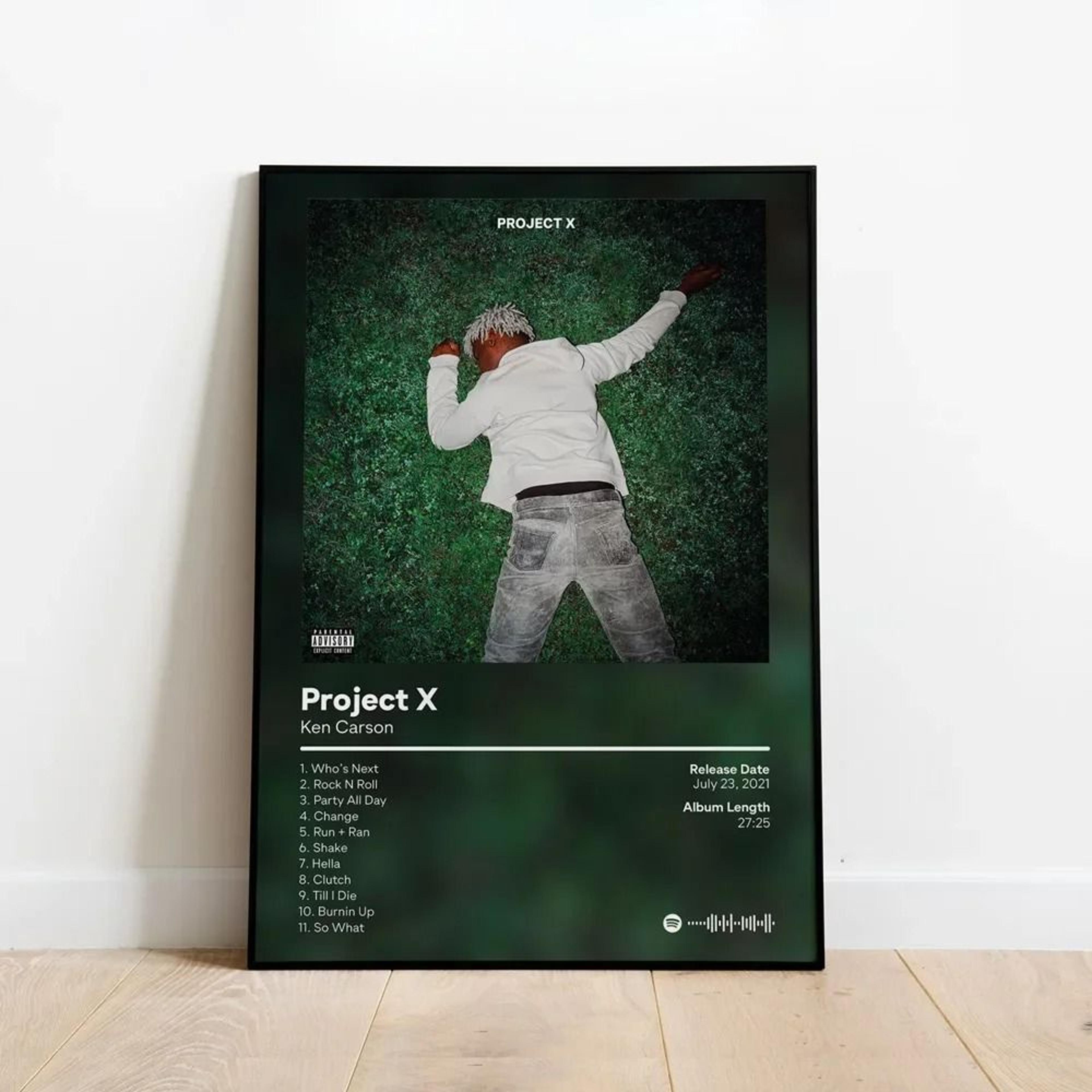 Ken Carson A Great Chaos Album Poster Custom Hip Hop Canvas Wall Art 7
