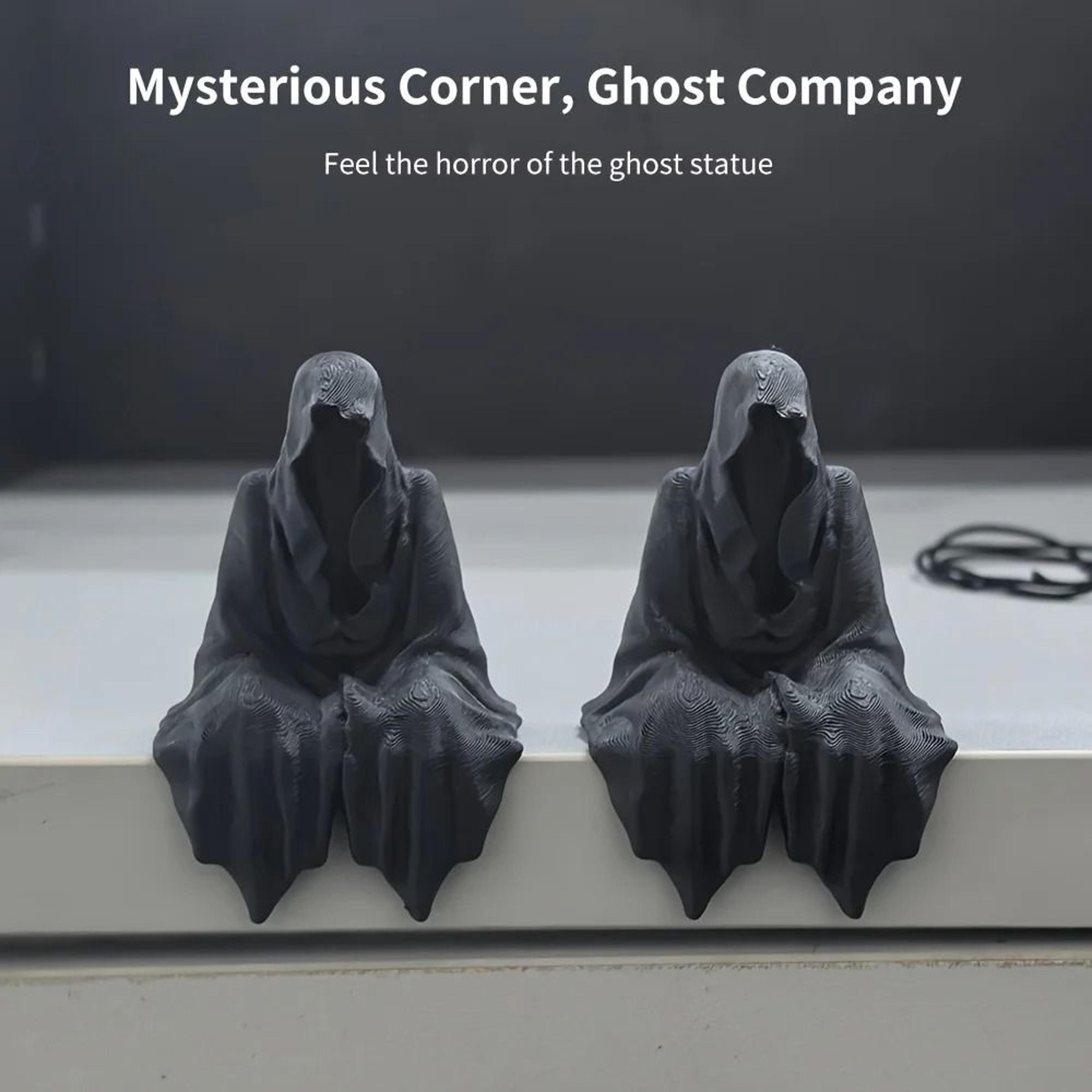 Dark Gothic Hooded Cloak Statue 3D Printed Desk Decor Figurine 3