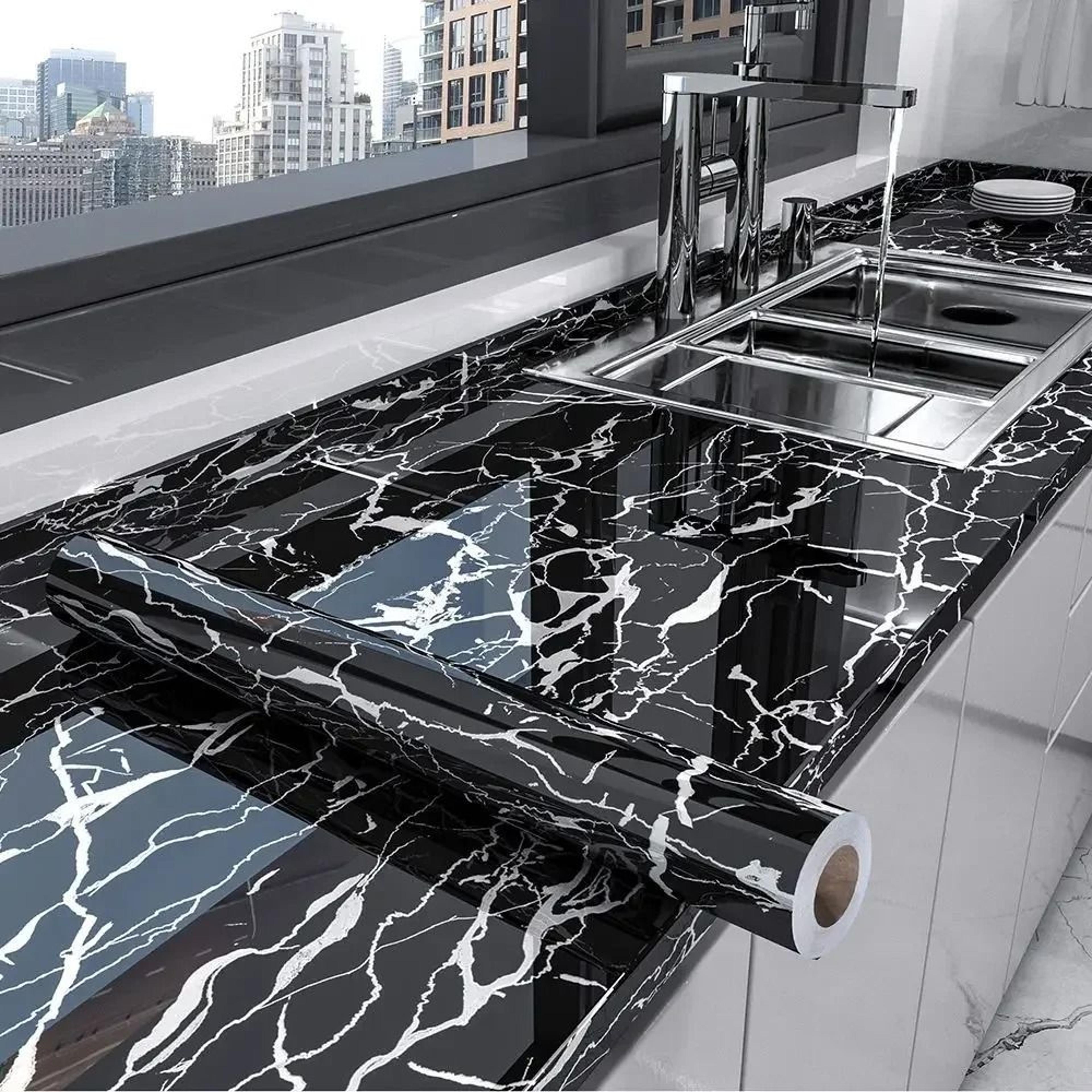 Waterproof Marble Peel And Stick Wallpaper  Modern SelfAdhesive Kitchen  Bathroom Contact Paper 6