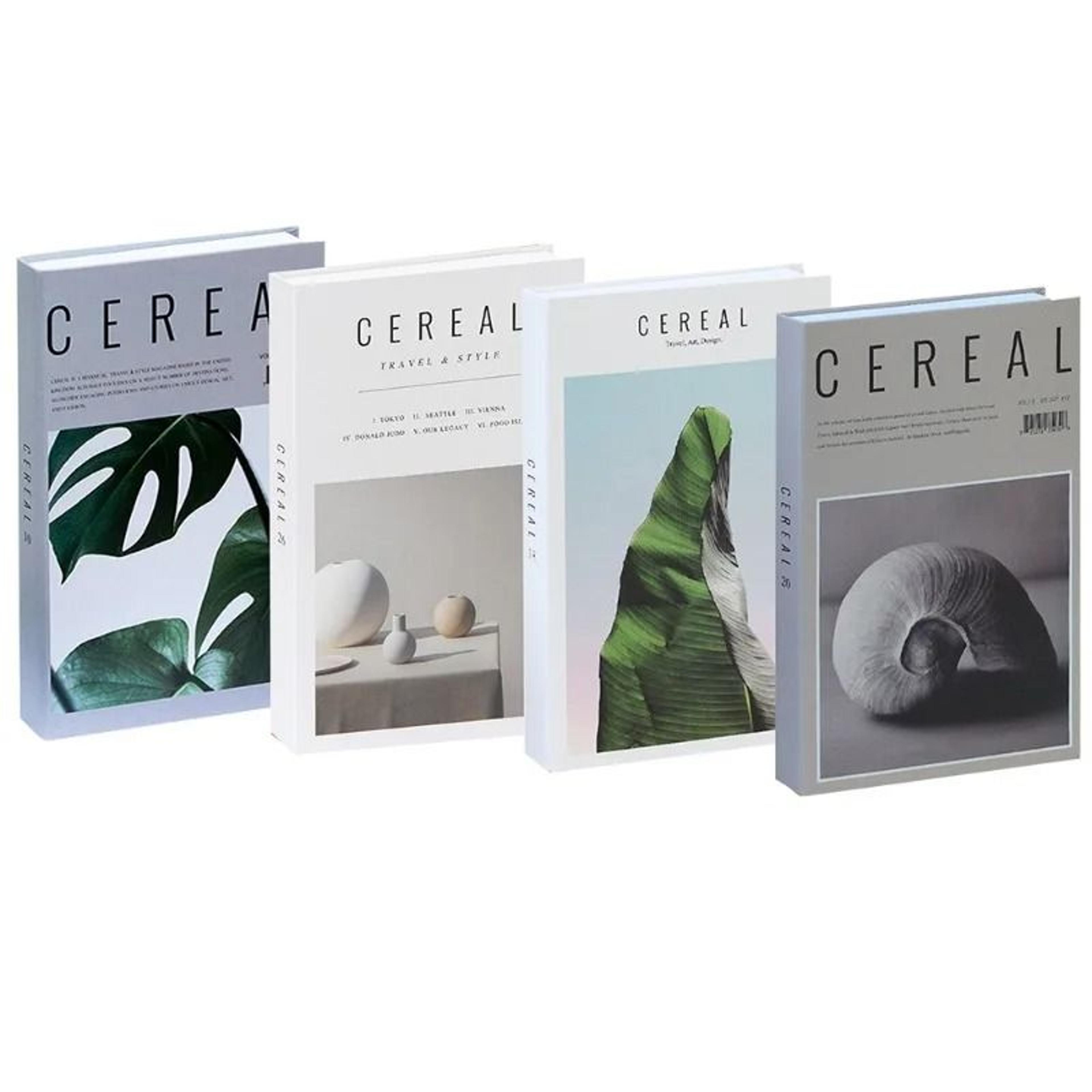 Modern Aesthetic Faux Book Set For Coffee Table  Bookshelf Decor 4pcs 4