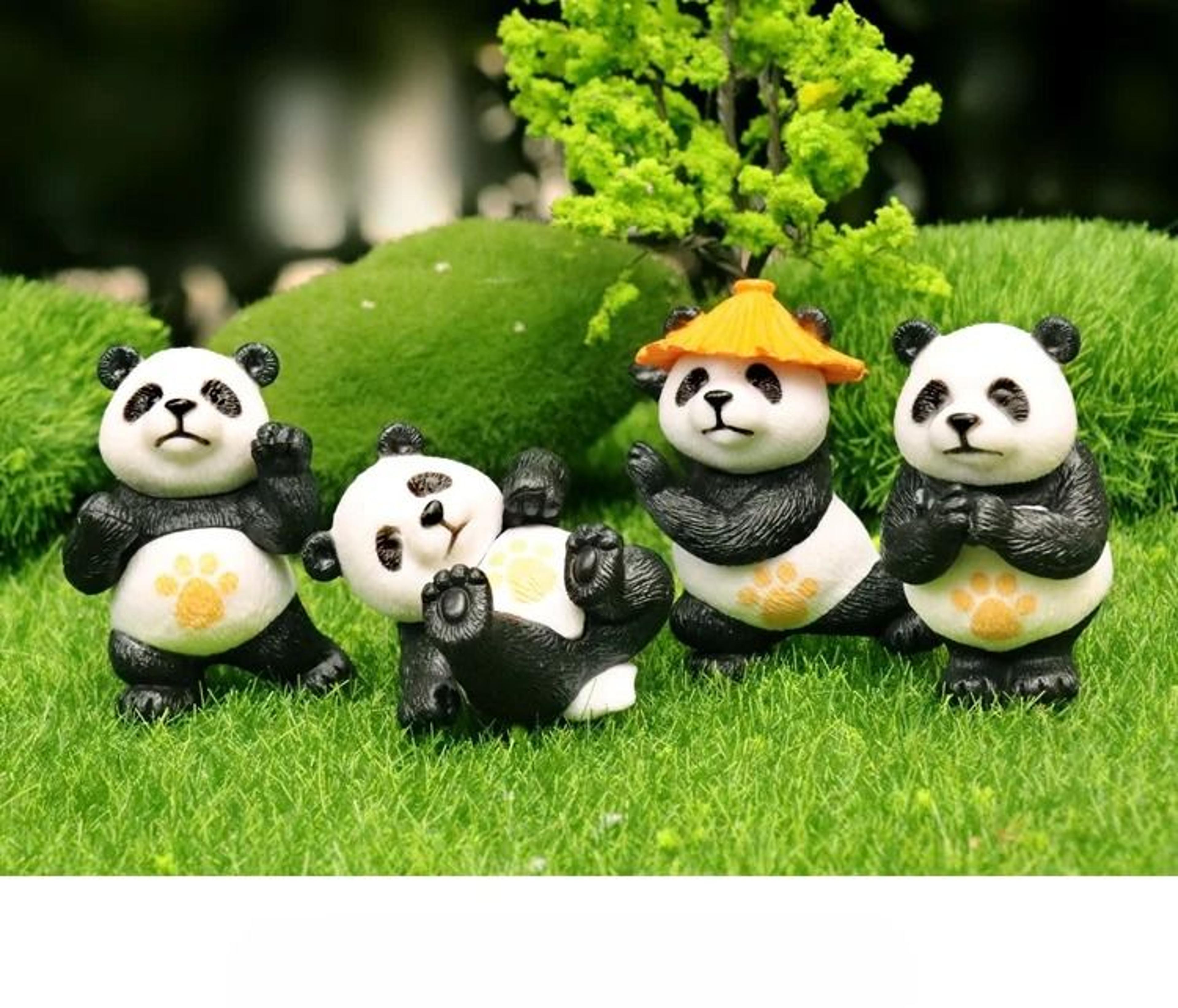 Cute Mini Kung Fu Panda Figurine For Desk Bonsai  Fairy Garden Decor 6