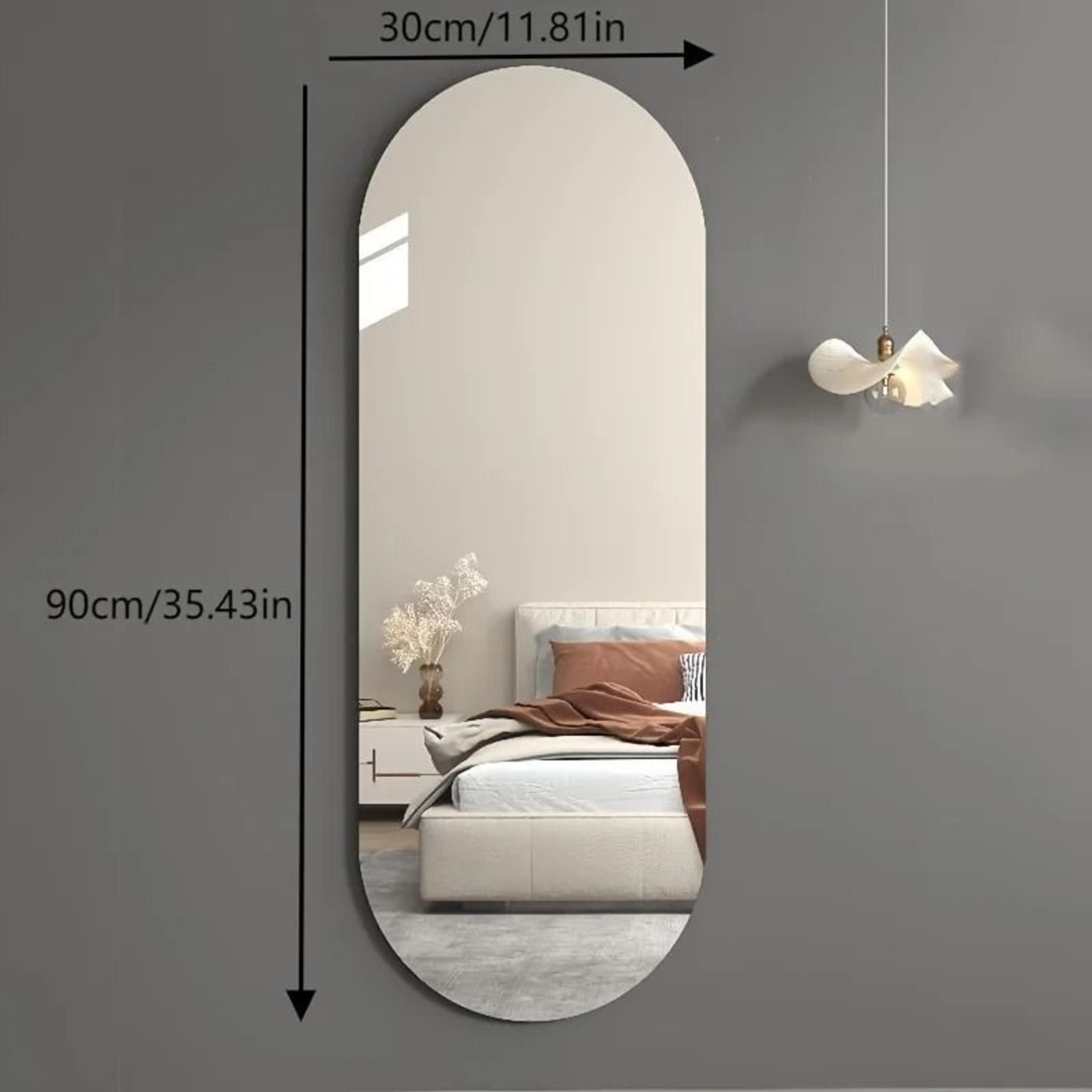 Frameless Arched Acrylic Wall Mirror SelfAdhesive FullLength Decor 2mm Thick 6