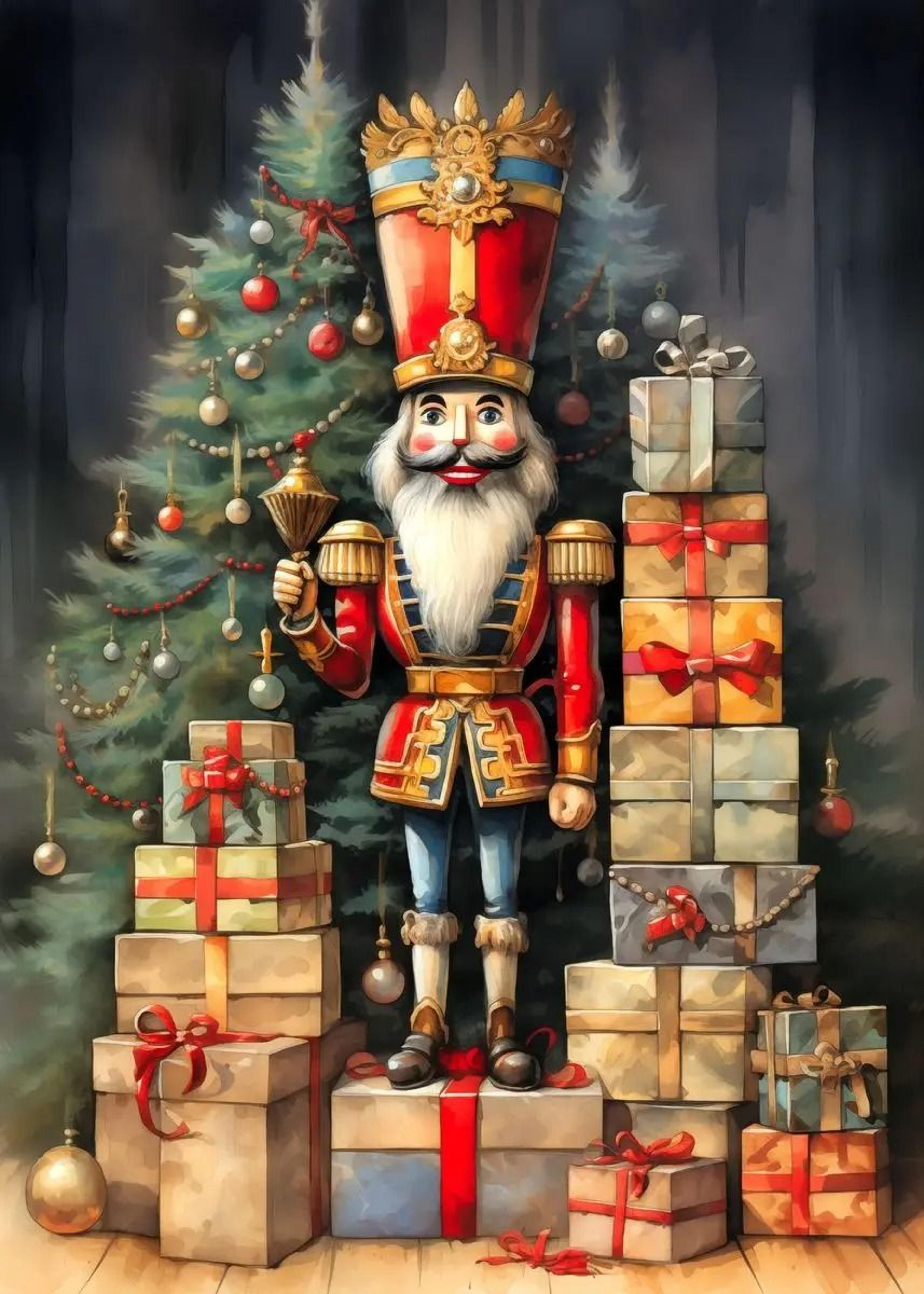 Classic Santa Claus Christmas Canvas Wall Art Festive Holiday Poster Decor 12