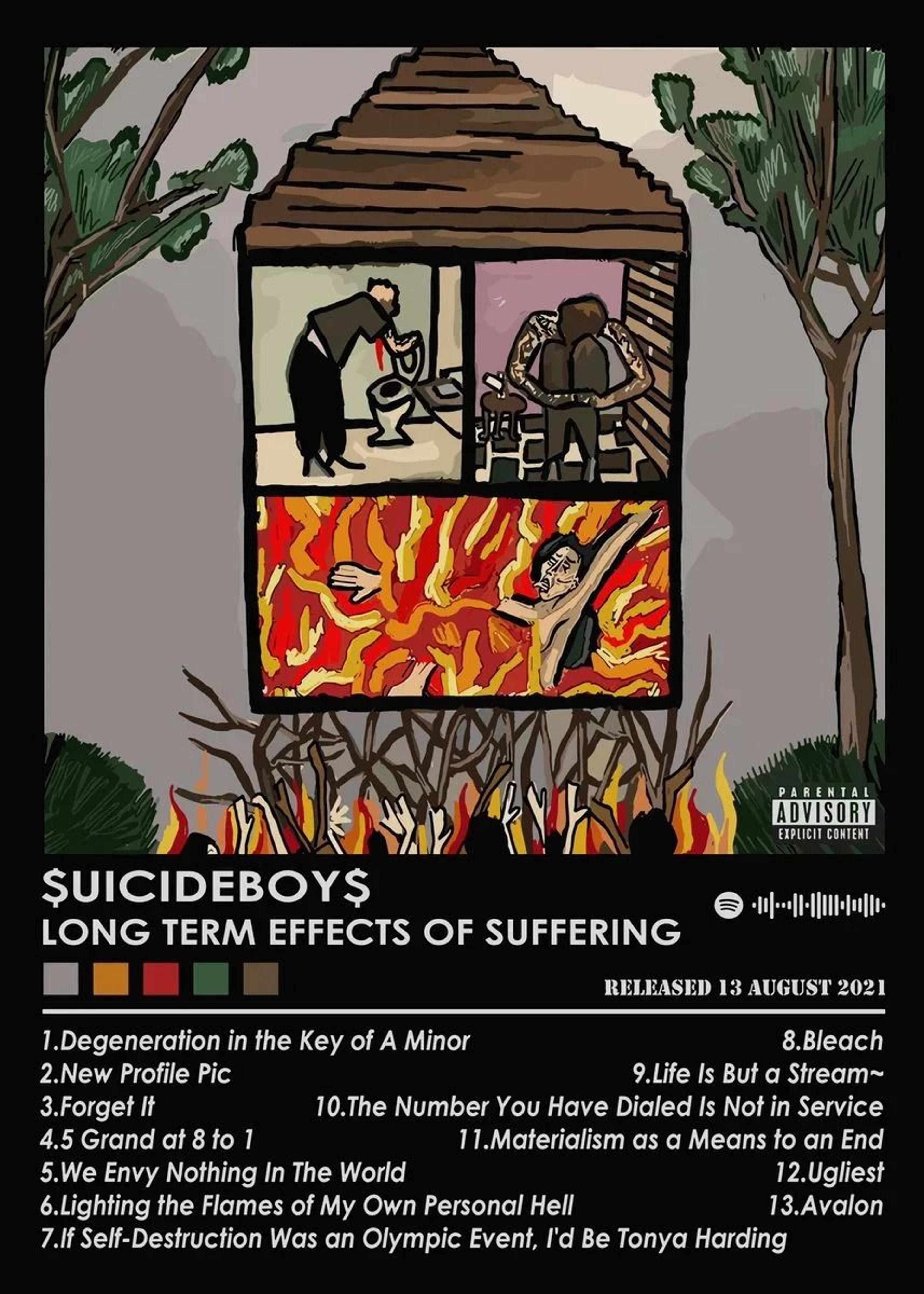 Vintage Suicideboys Album Canvas Poster  Hip Hop Wall Art Room Decor 21