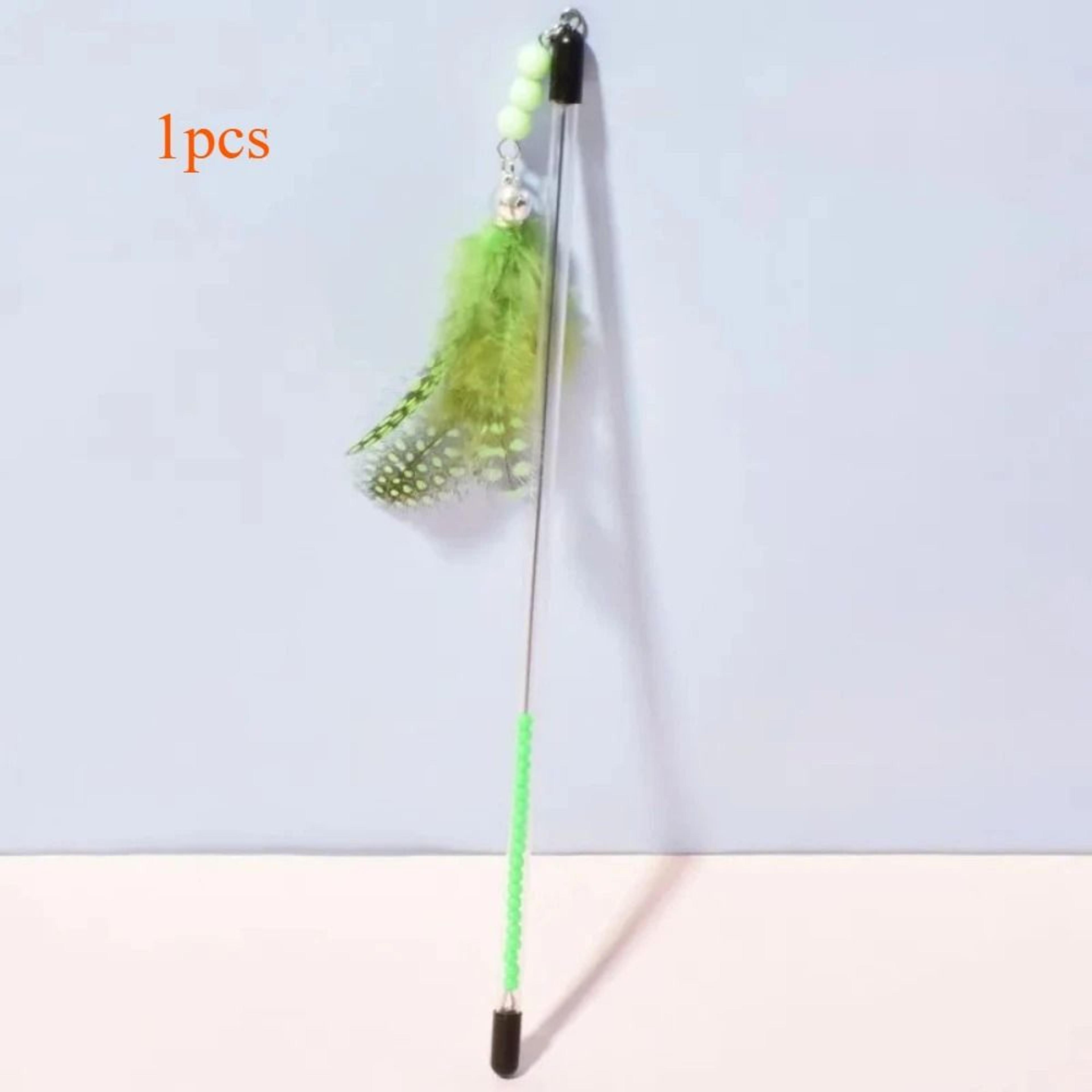 3Piece Retractable Feather Wand Cat Toy Set For Interactive Play And Exercise 8