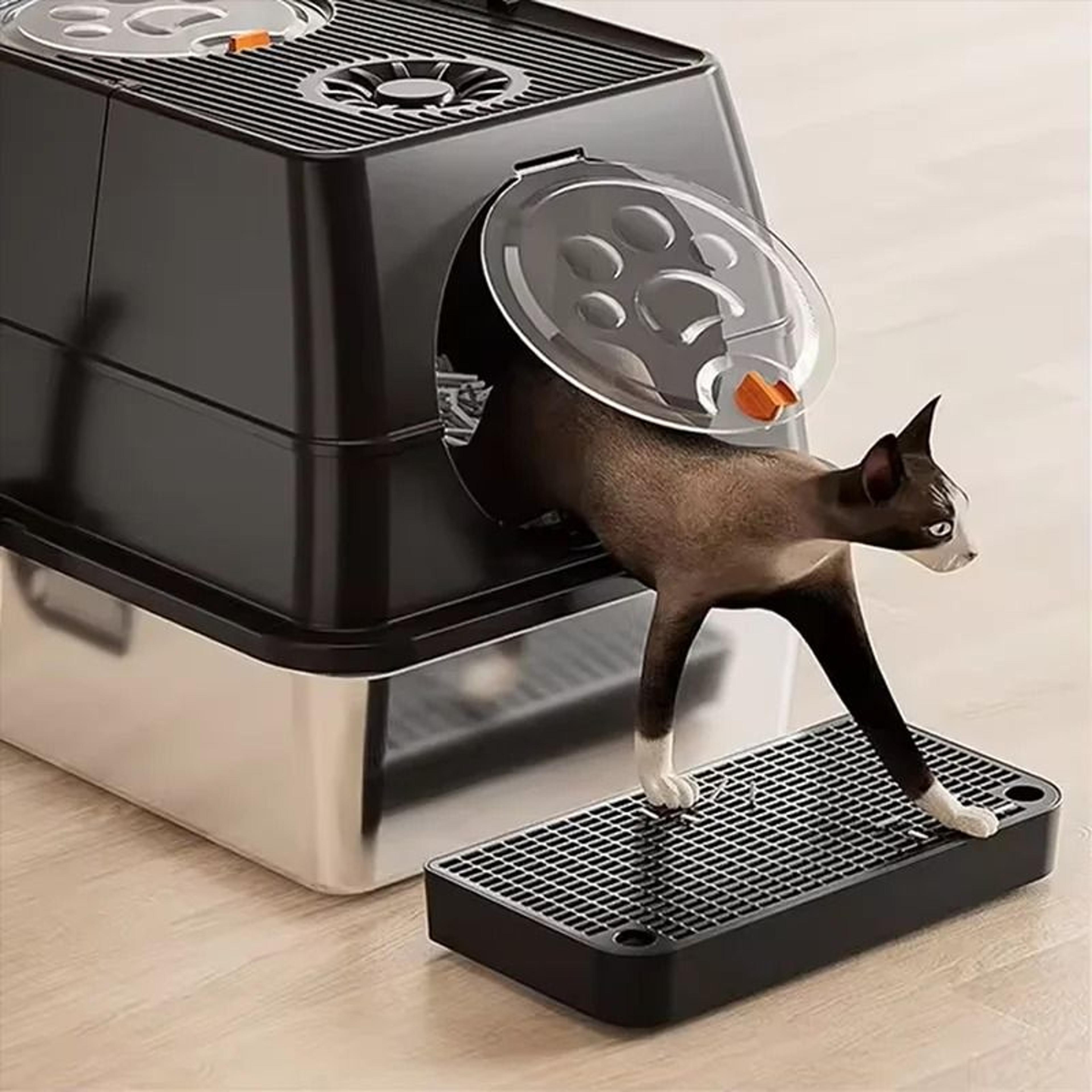 Cat Litter Box Step Ramp With Filter Mat And Waterproof AntiTracking Design 4