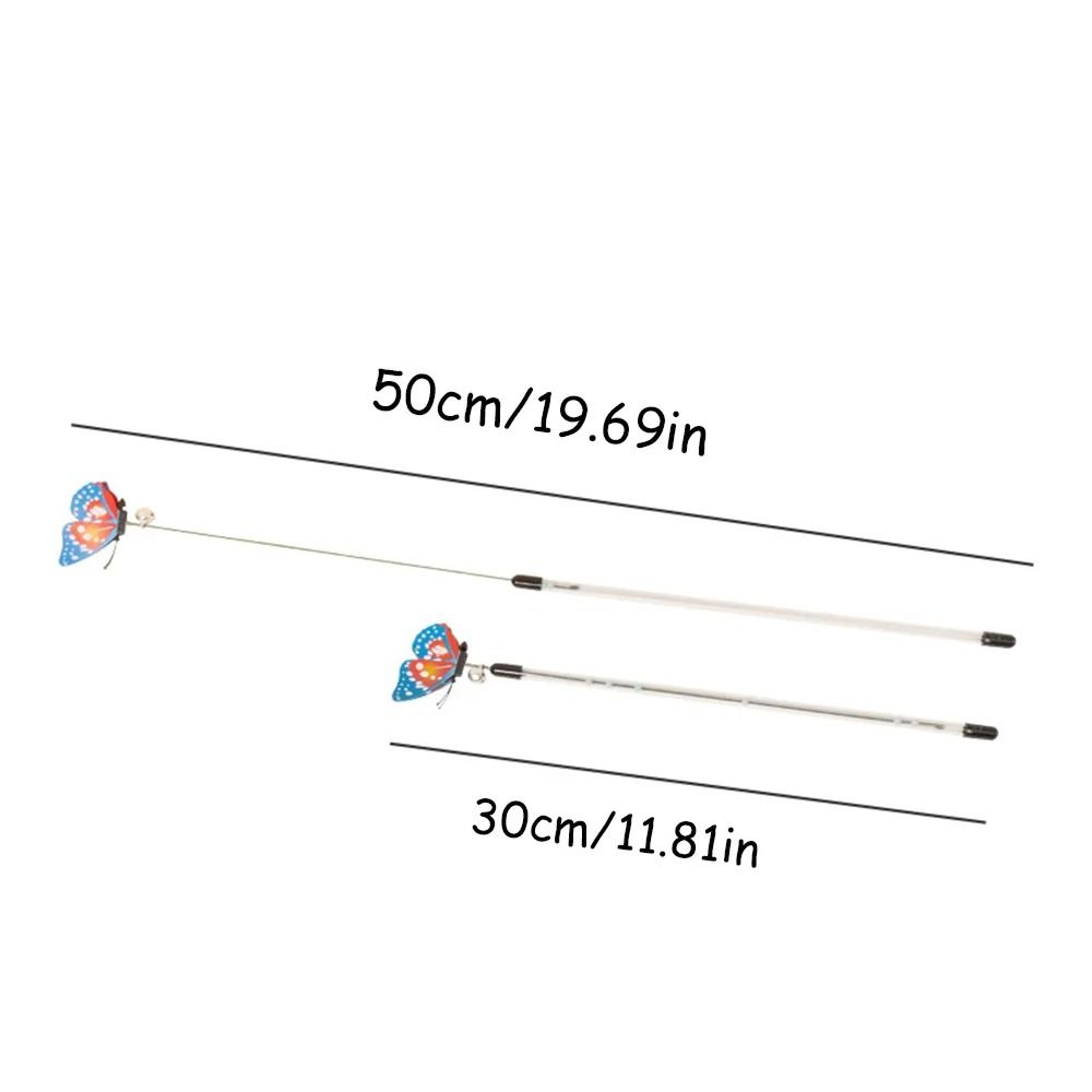 Retractable Butterfly Cat Teaser Wand Interactive Extendable Hunting  Exercise Toy 5