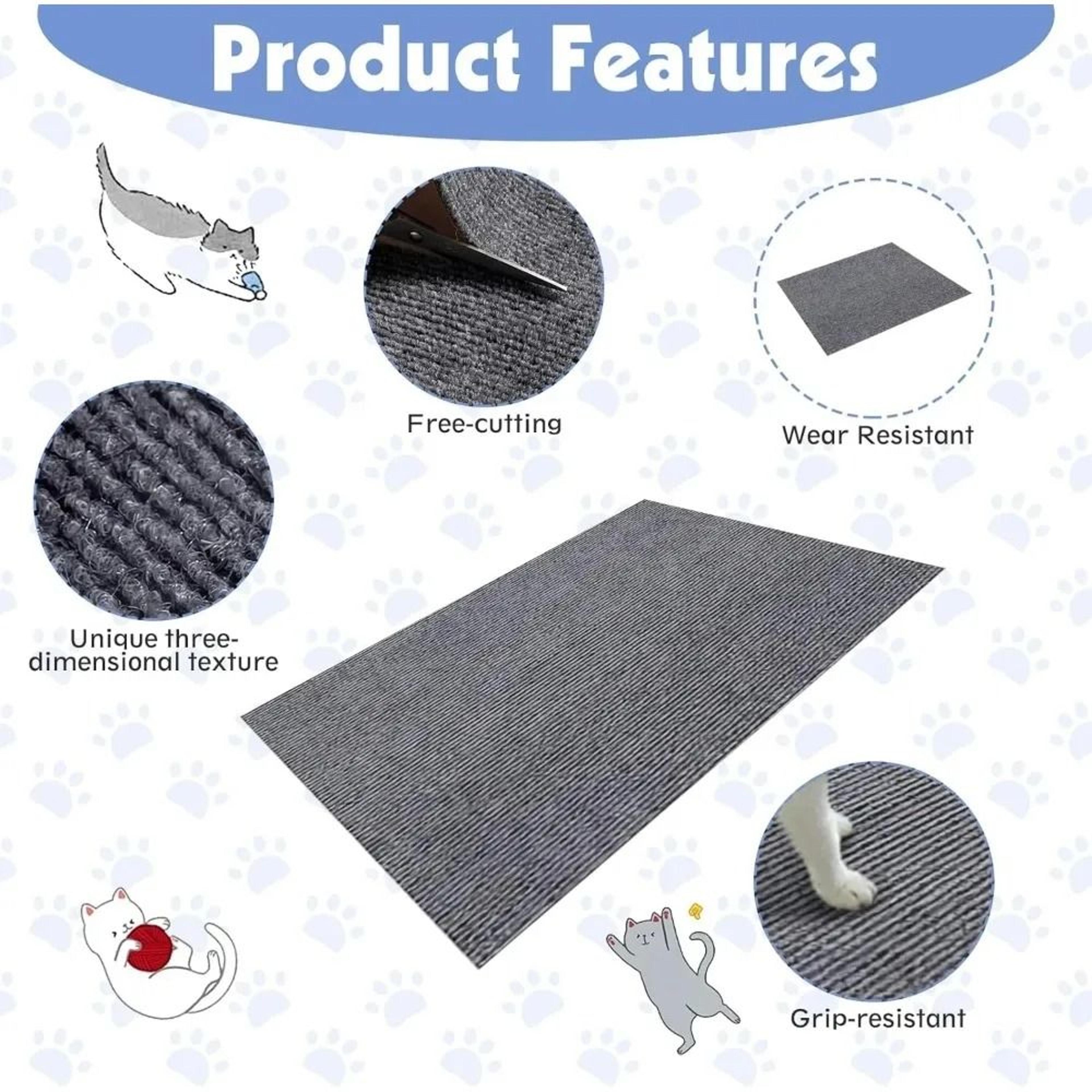 SelfAdhesive Cat Scratch Protection Mat Trimmable Furniture  Wall Guard 3