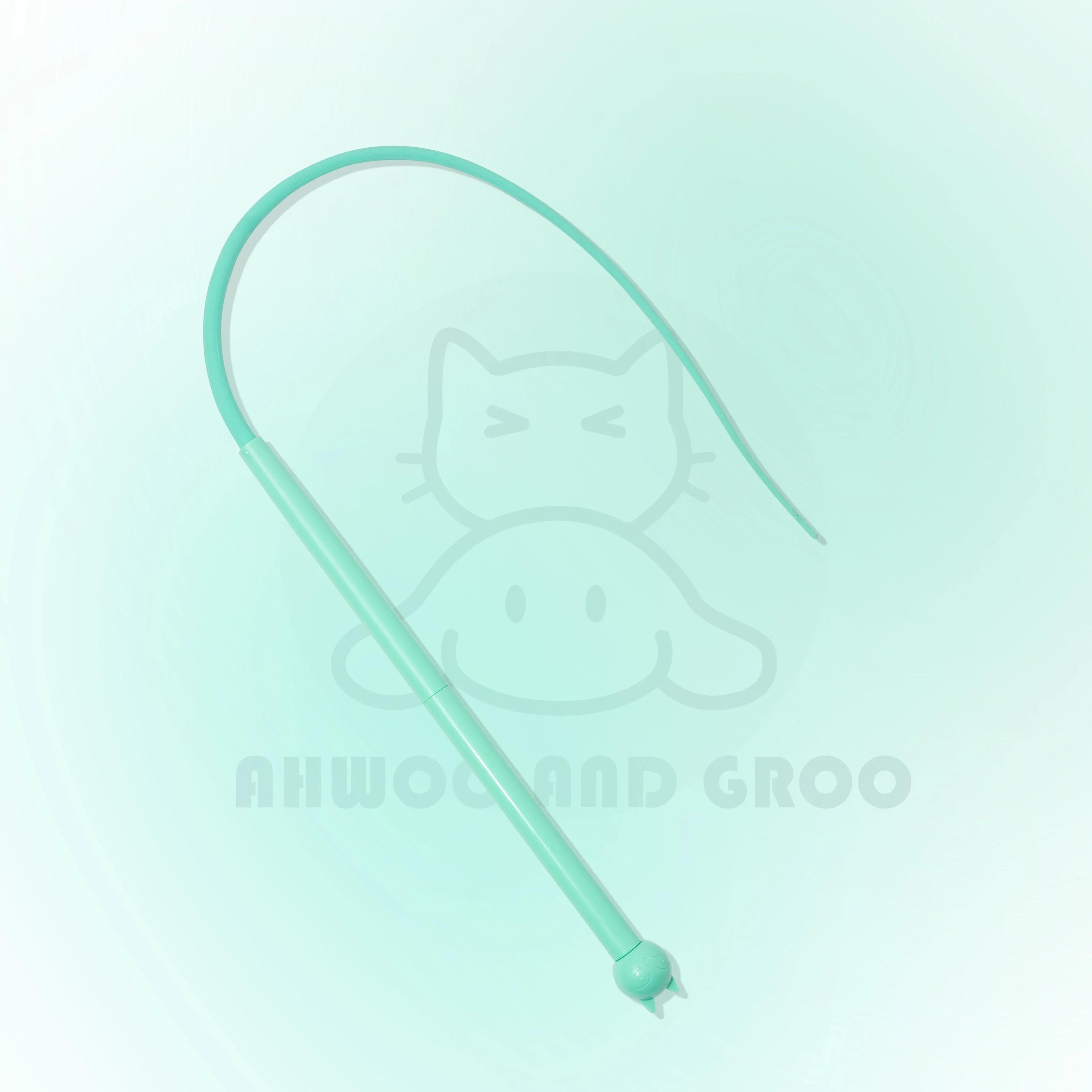 Macaron Mouse Tail Cat Wand Toy With Bell  Flexible Silicone Teaser Tail 9