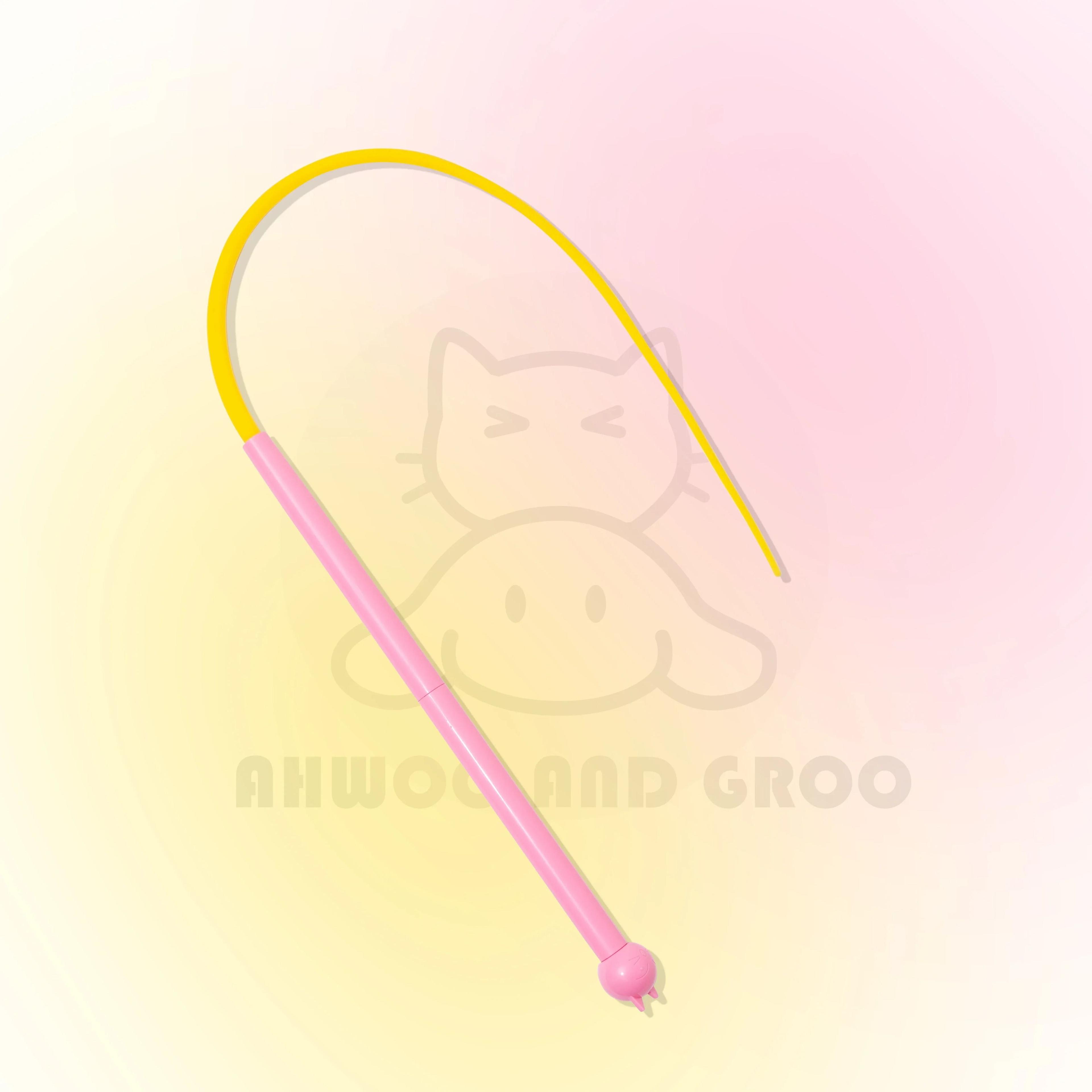 Macaron Mouse Tail Cat Wand Toy With Bell  Flexible Silicone Teaser Tail 10