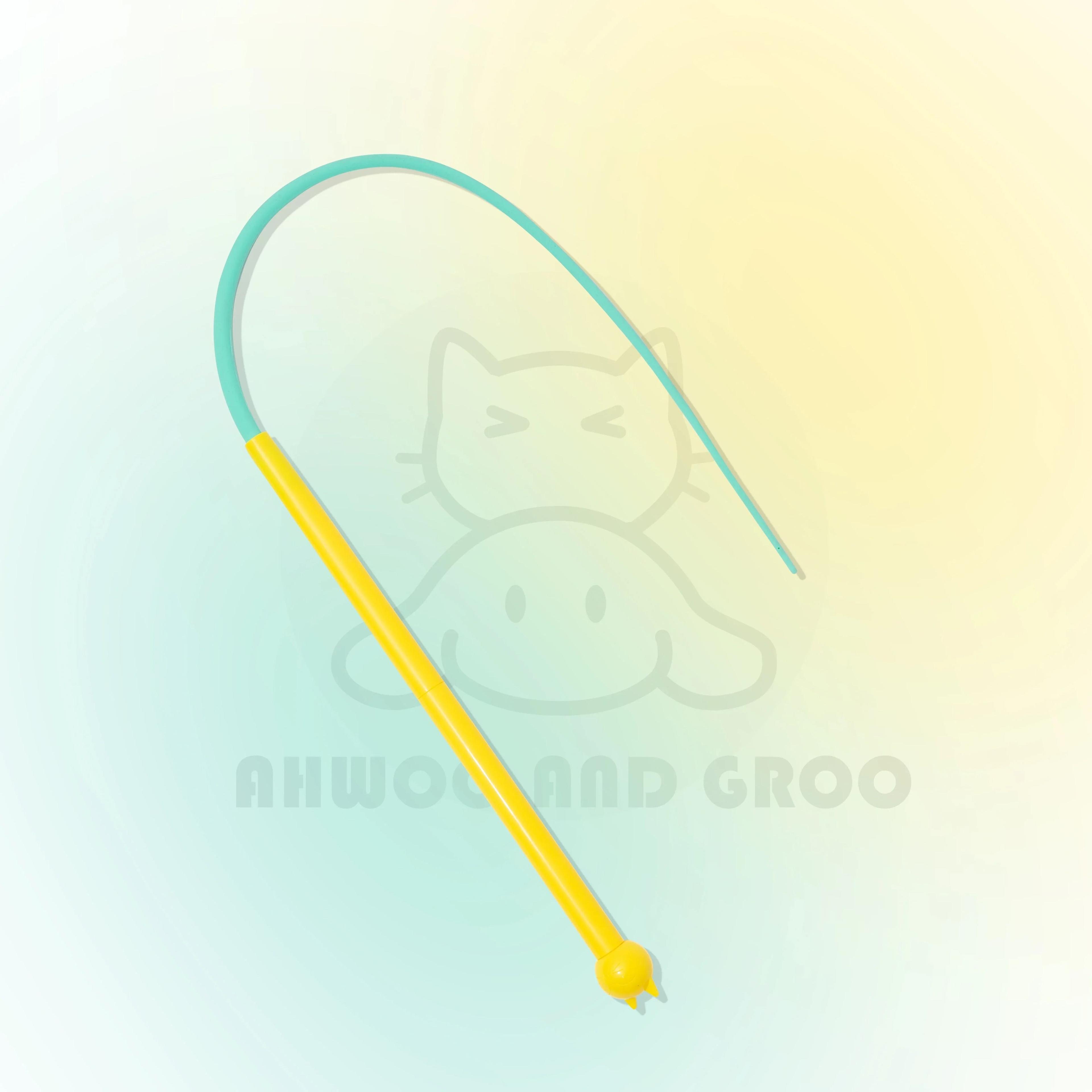 Macaron Mouse Tail Cat Wand Toy With Bell  Flexible Silicone Teaser Tail 11