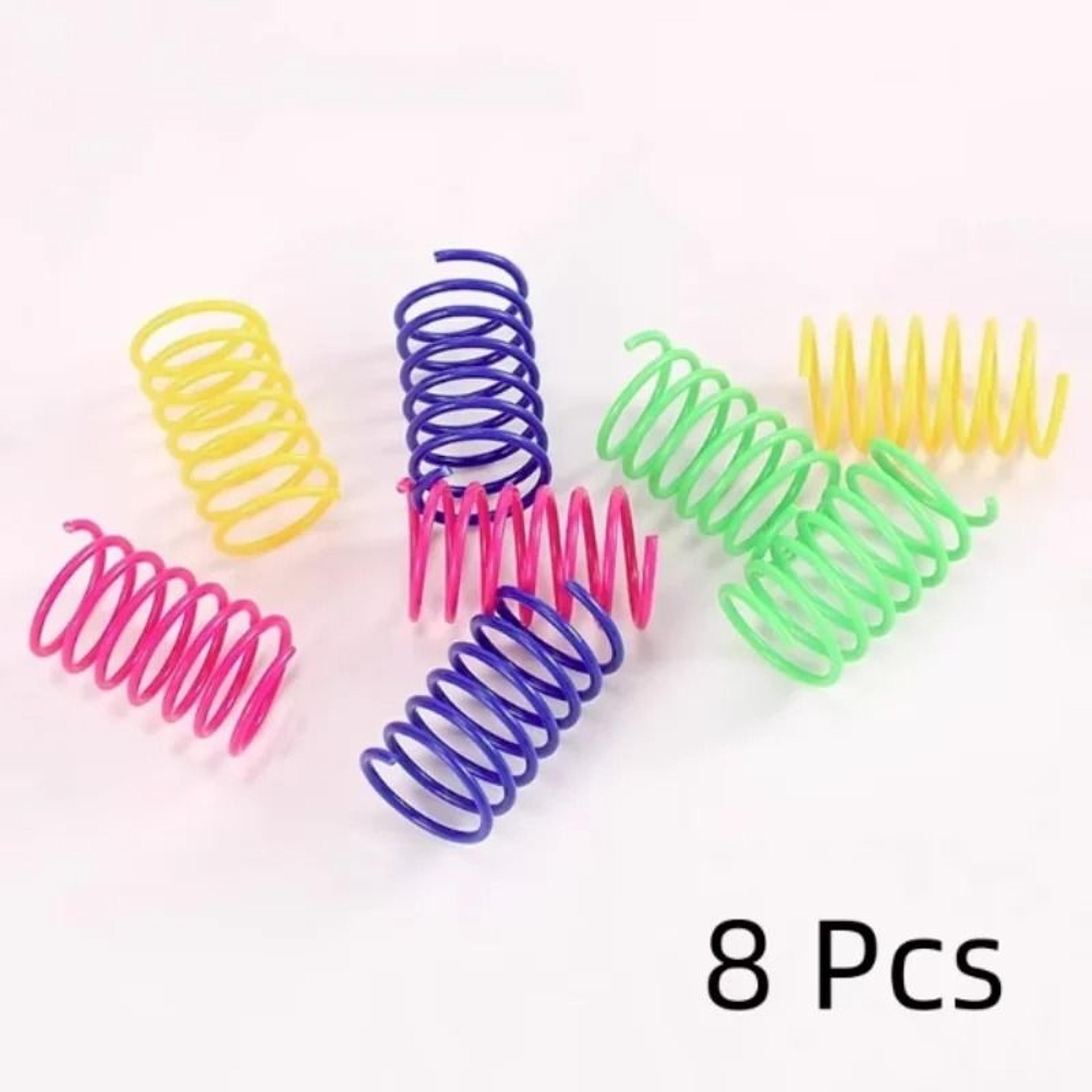 Colorful Interactive Spring Cat Toy Set For Chasing Bouncing  Independent Play 8