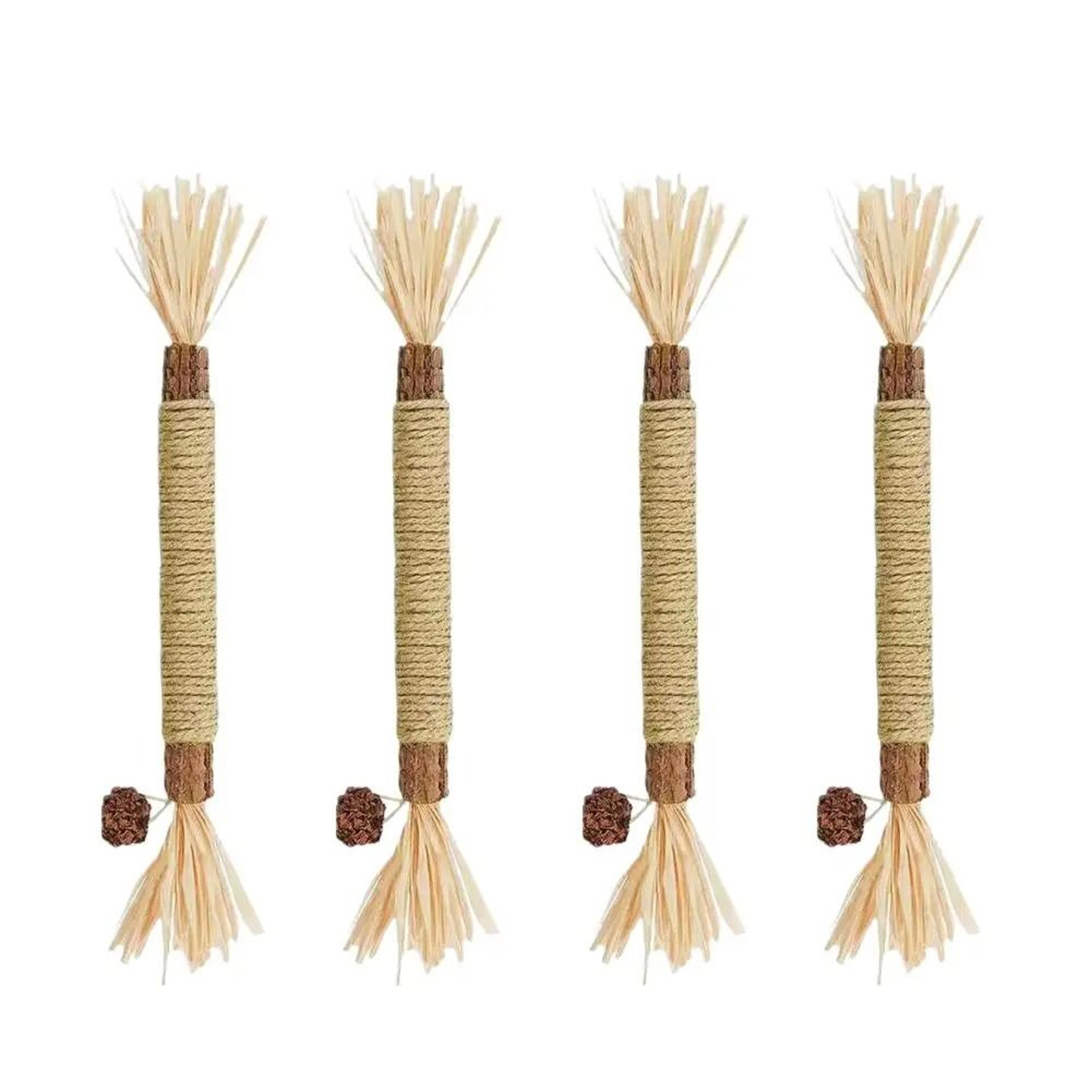 Natural Cat Mint Teeth Cleaning Chew Stick Toy With Rope For Cats 1