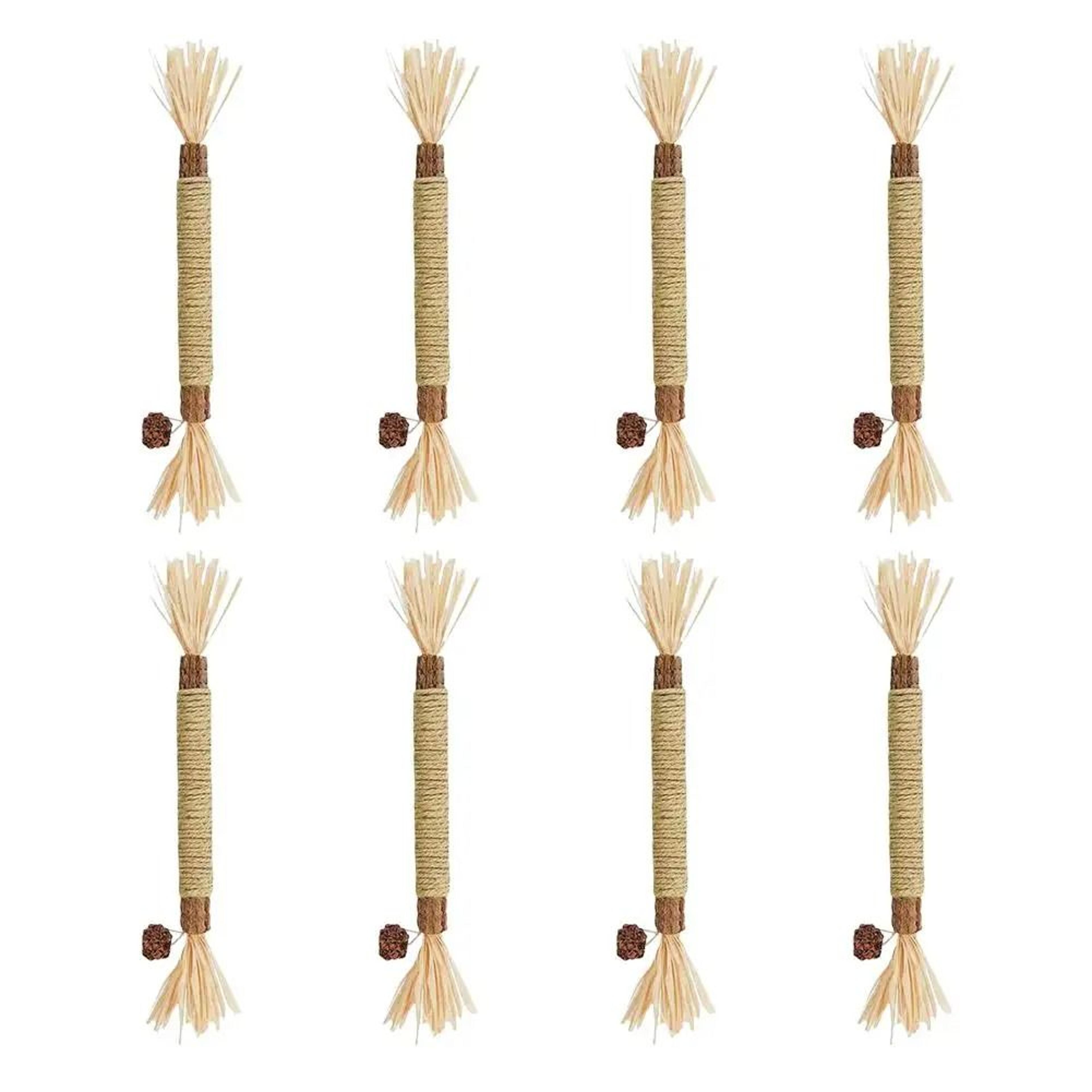 Natural Cat Mint Teeth Cleaning Chew Stick Toy With Rope For Cats 7
