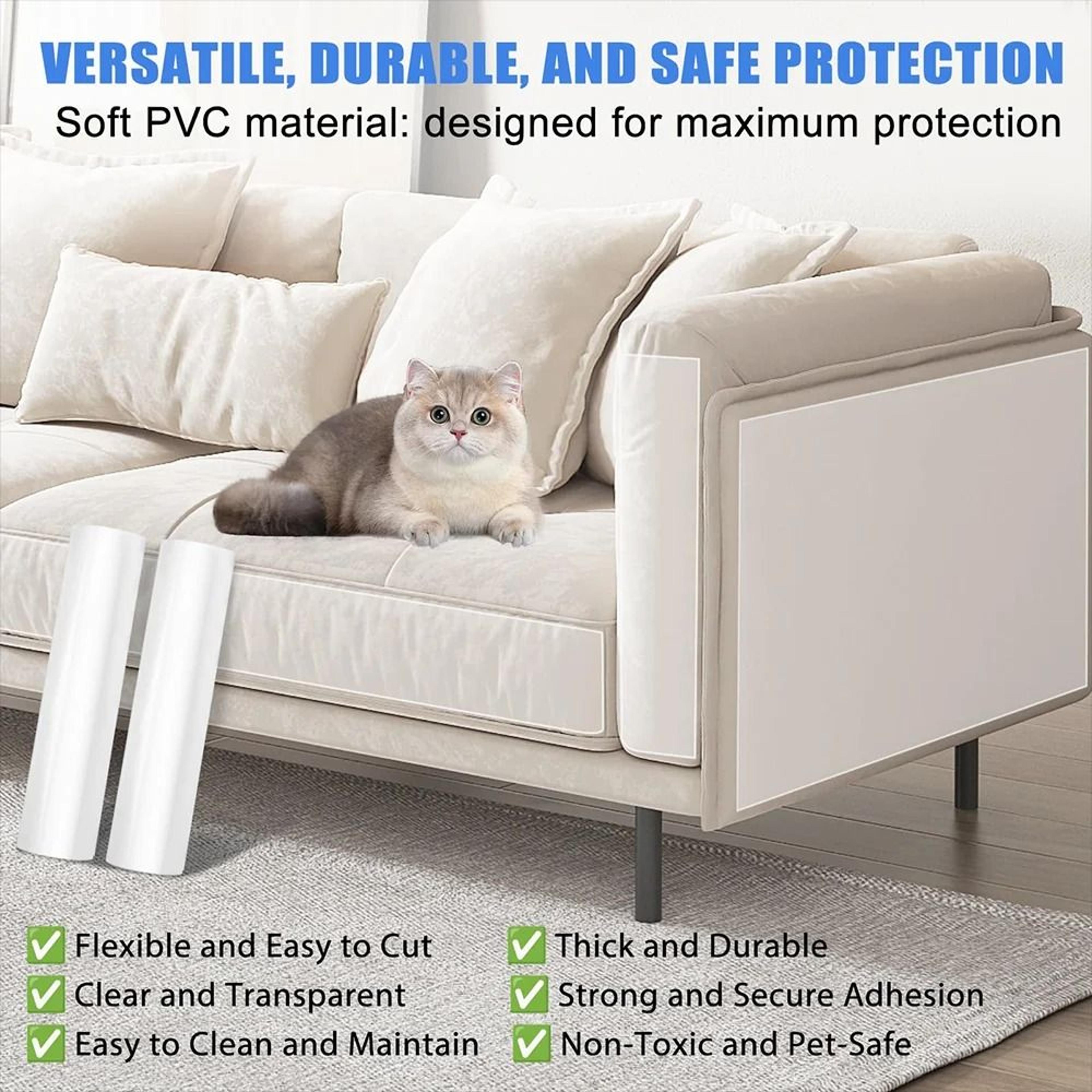 ClearGuard Anti Scratch Furniture Protector Tape For Couches  Sofas 2