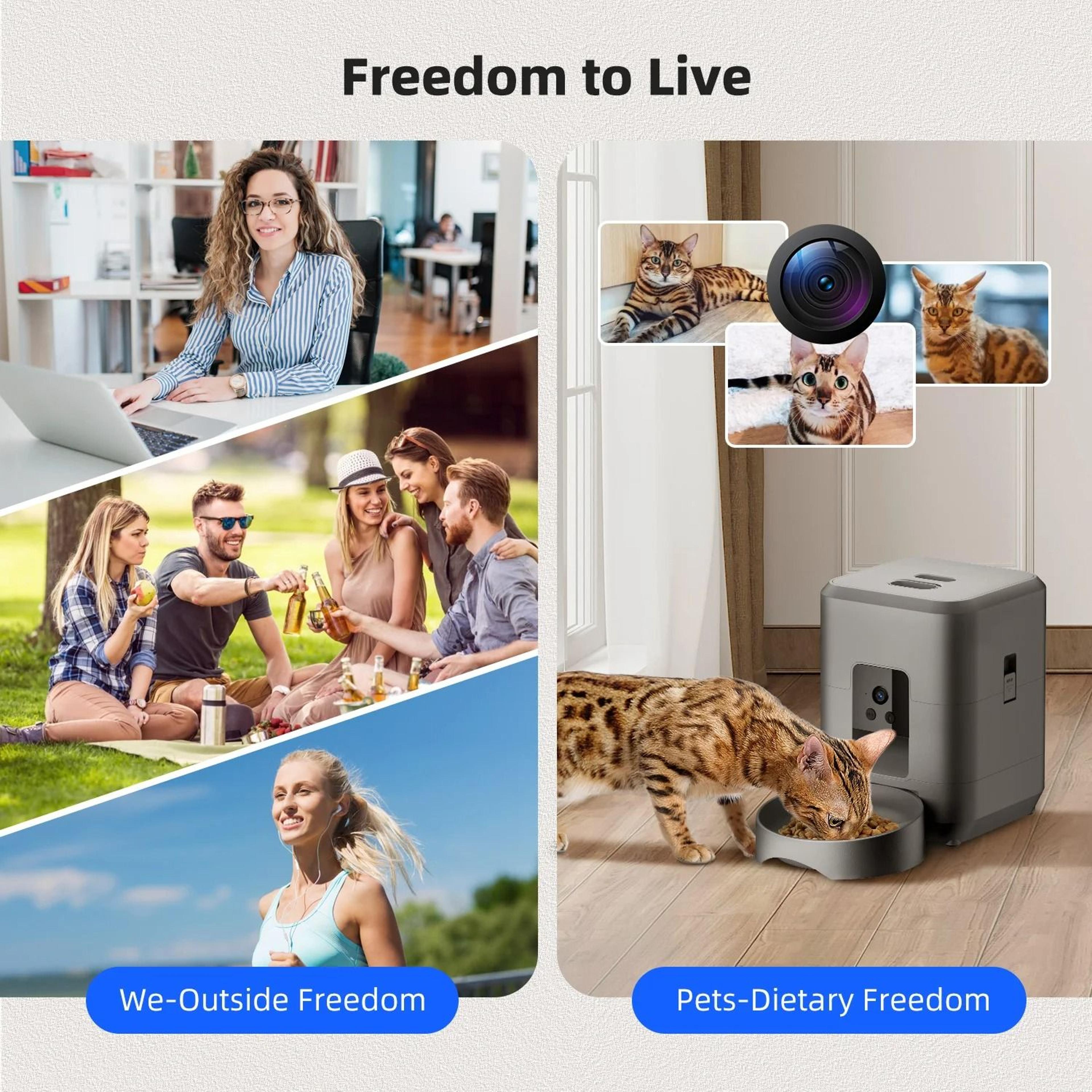 SmartServe 2L WiFi Automatic Pet Feeder With Camera For Cats  Dogs 4